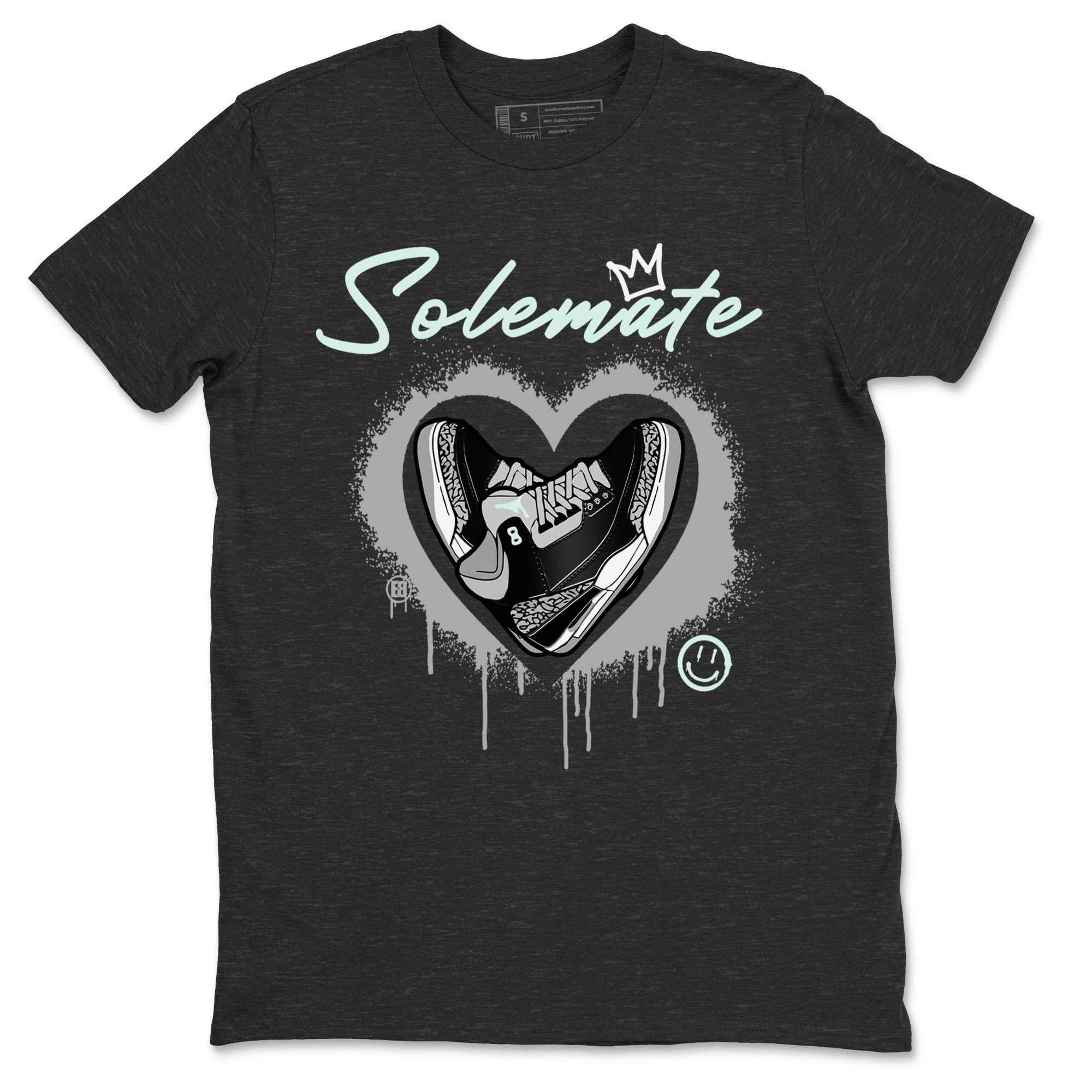 3s Green Glow shirt to match jordans Solemate sneaker tees Air Jordan 3 Retro Green Glow Drip Gear Zone unisex cotton Charcoal Heather 2 crew neck shirt