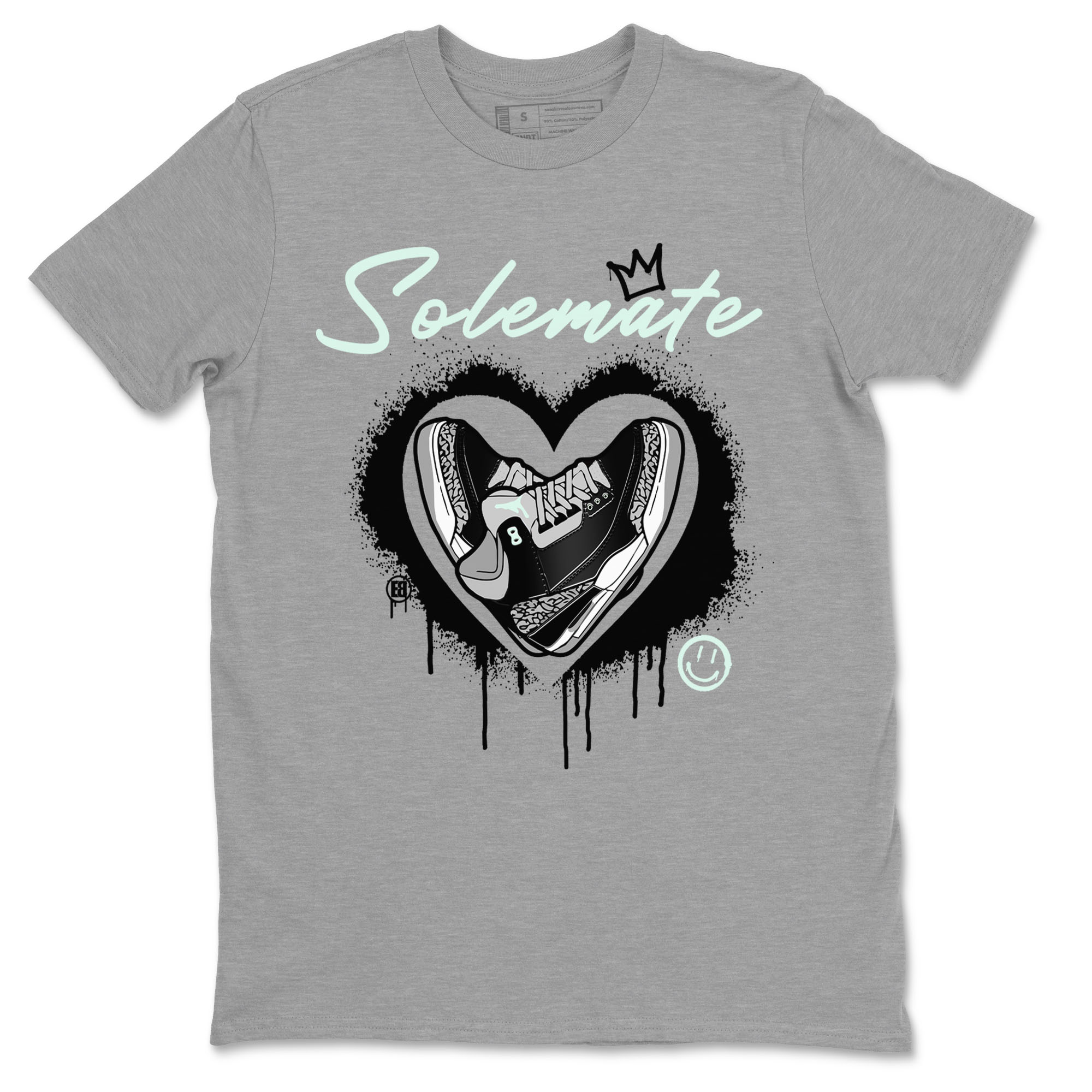 3s Green Glow shirt to match jordans Solemate sneaker tees Air Jordan 3 Retro Green Glow Drip Gear Zone unisex cotton Heather Grey 2 crew neck shirt