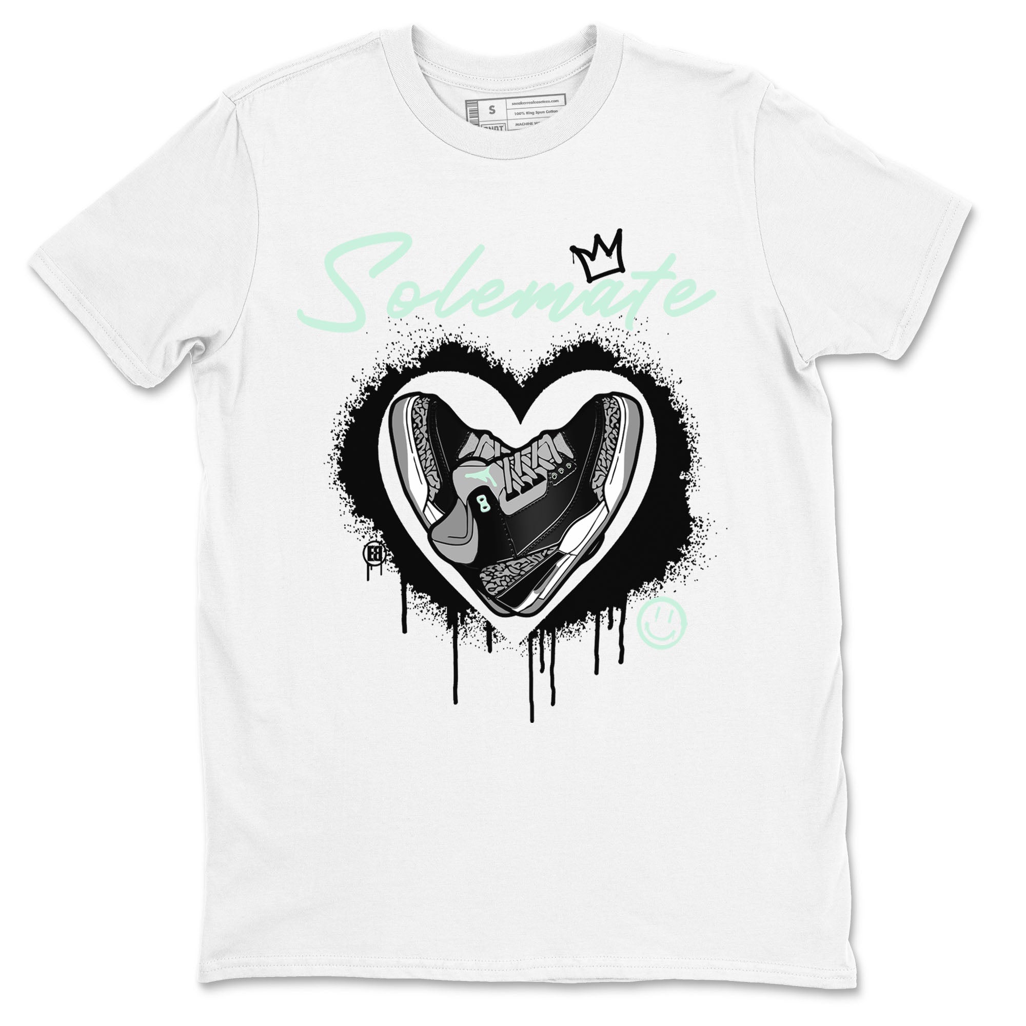 3s Green Glow shirt to match jordans Solemate sneaker tees Air Jordan 3 Retro Green Glow Drip Gear Zone unisex cotton White 2 crew neck shirt