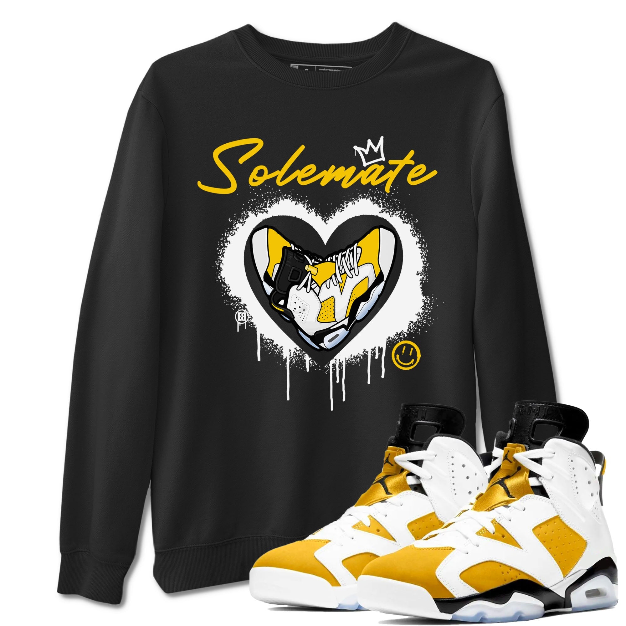 Solemate sneaker match tees to 6s Yellow Ochre street fashion brand for shirts to match Jordans Drip Gear Zone Air Jordan 6 Yellow Ochre unisex t-shirt Black 1 unisex shirt