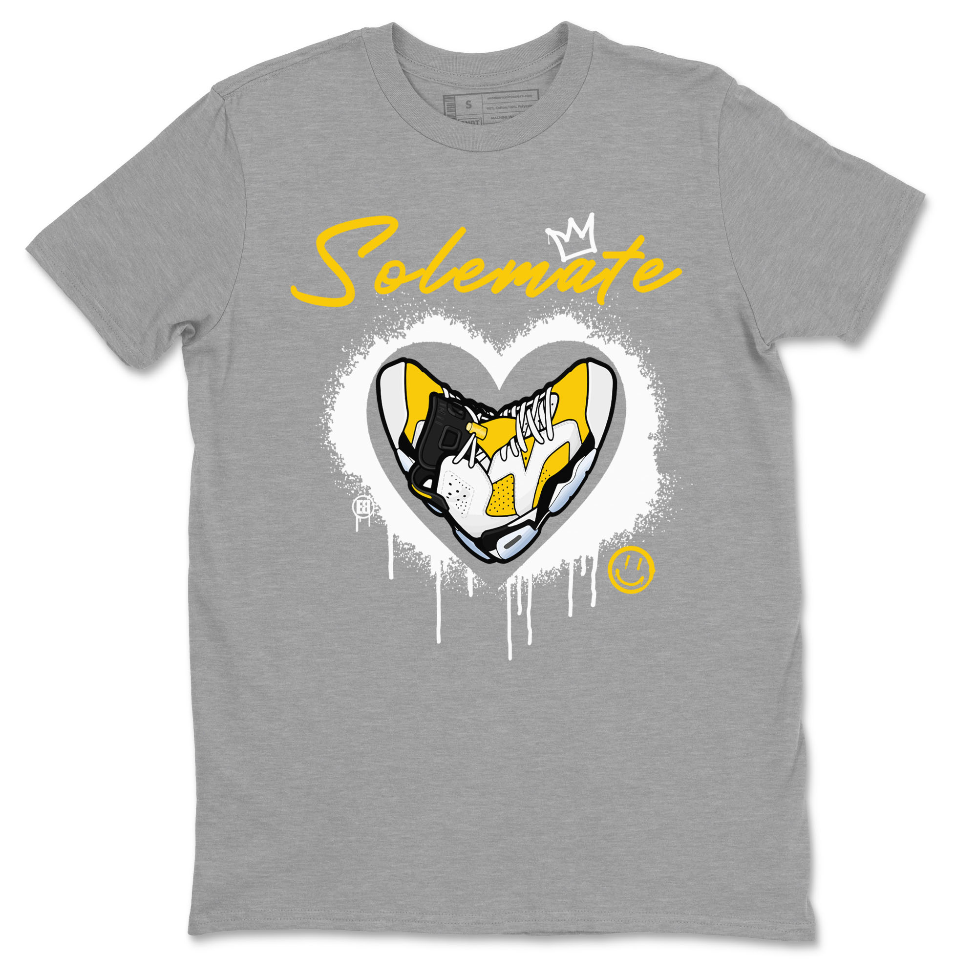 Solemate sneaker match tees to 6s Yellow Ochre street fashion brand for shirts to match Jordans Drip Gear Zone Air Jordan 6 Yellow Ochre unisex t-shirt Heather Grey 2 unisex shirt