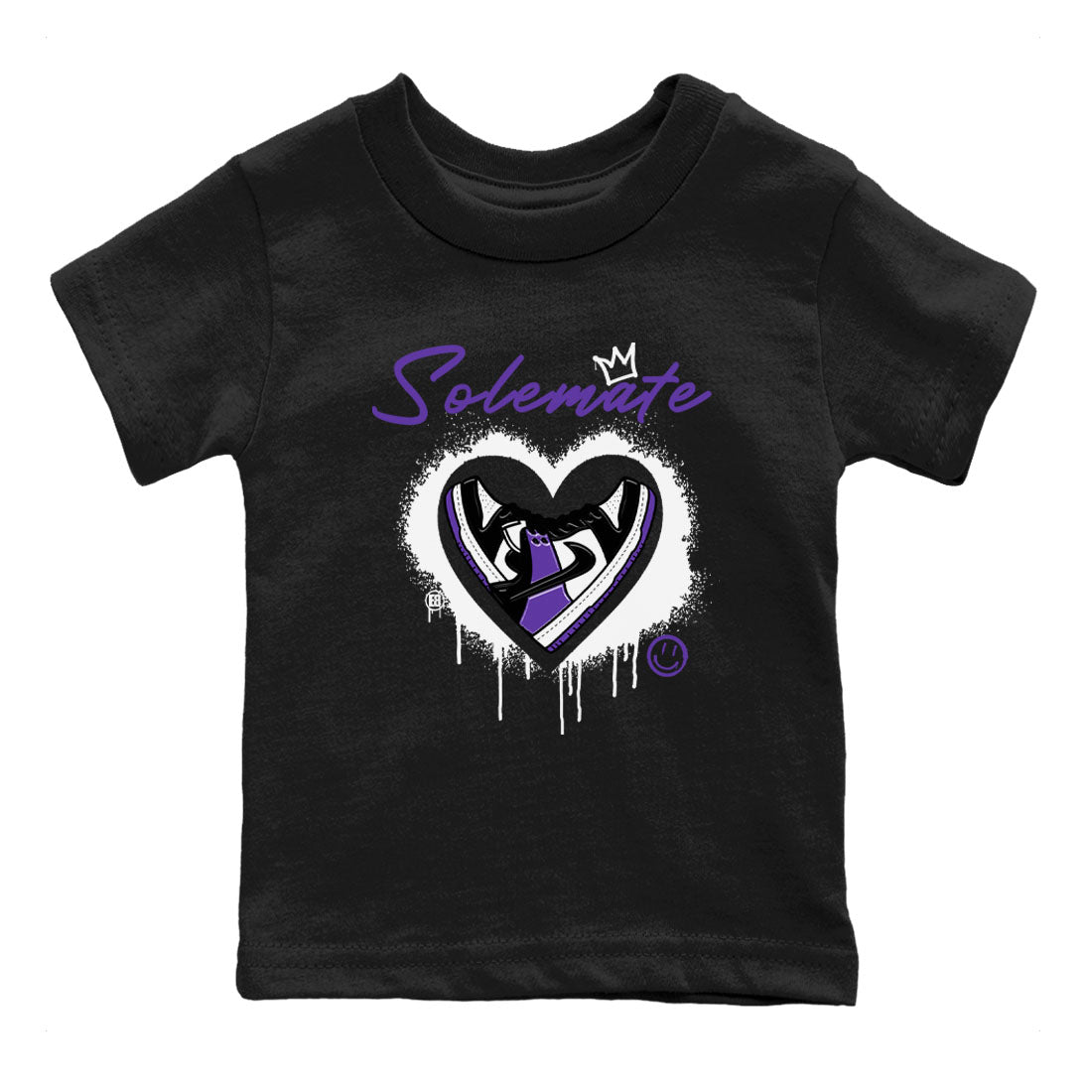 Solemate sneaker match tees to Court Purple Dunks street fashion brand for shirts to match Jordans Drip Gear Zone Dunks Low Court Purple unisex t-shirt Black 2 youth shirt