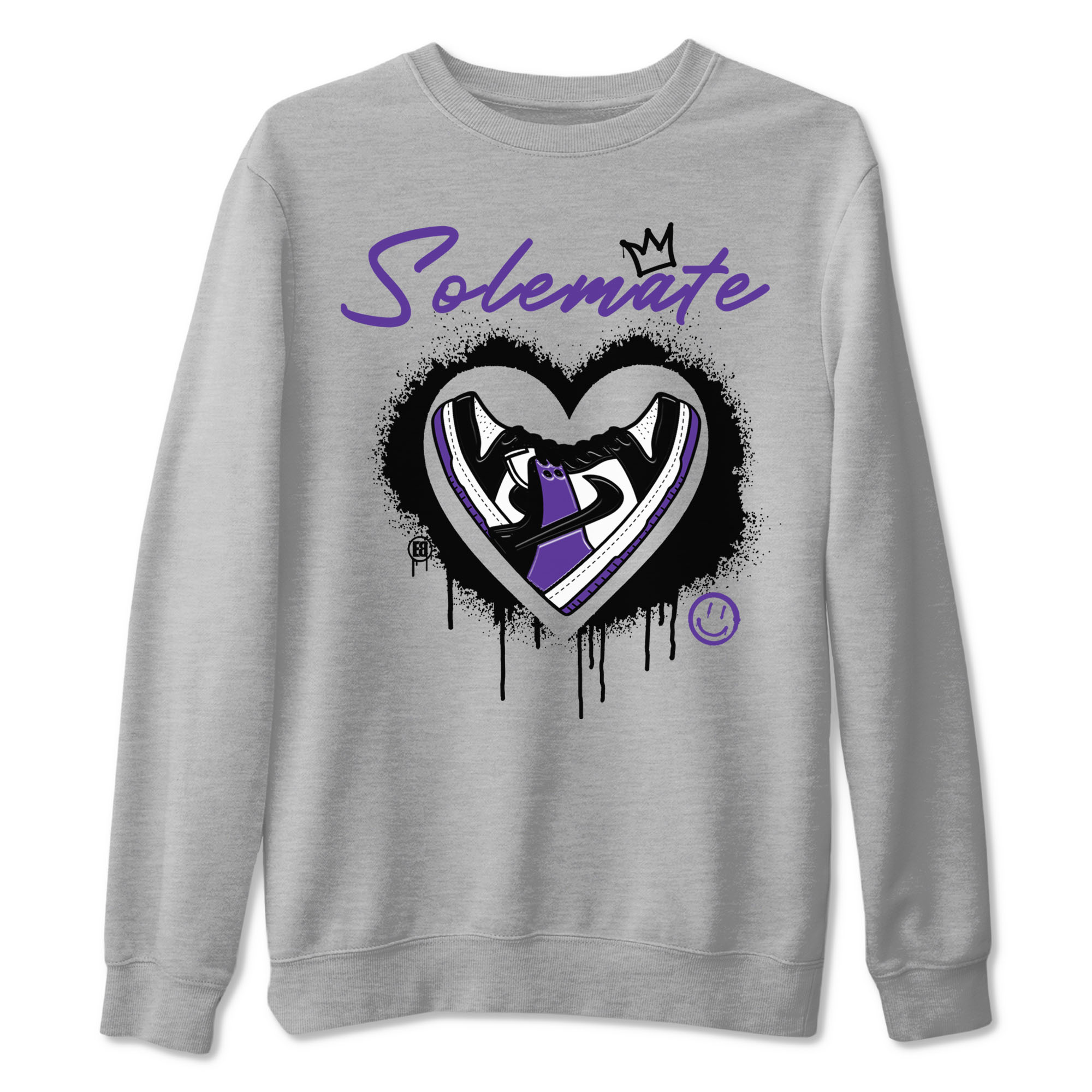 Solemate sneaker match tees to Court Purple Dunks street fashion brand for shirts to match Jordans Drip Gear Zone Dunks Low Court Purple unisex t-shirt Heather Grey 2 unisex shirt
