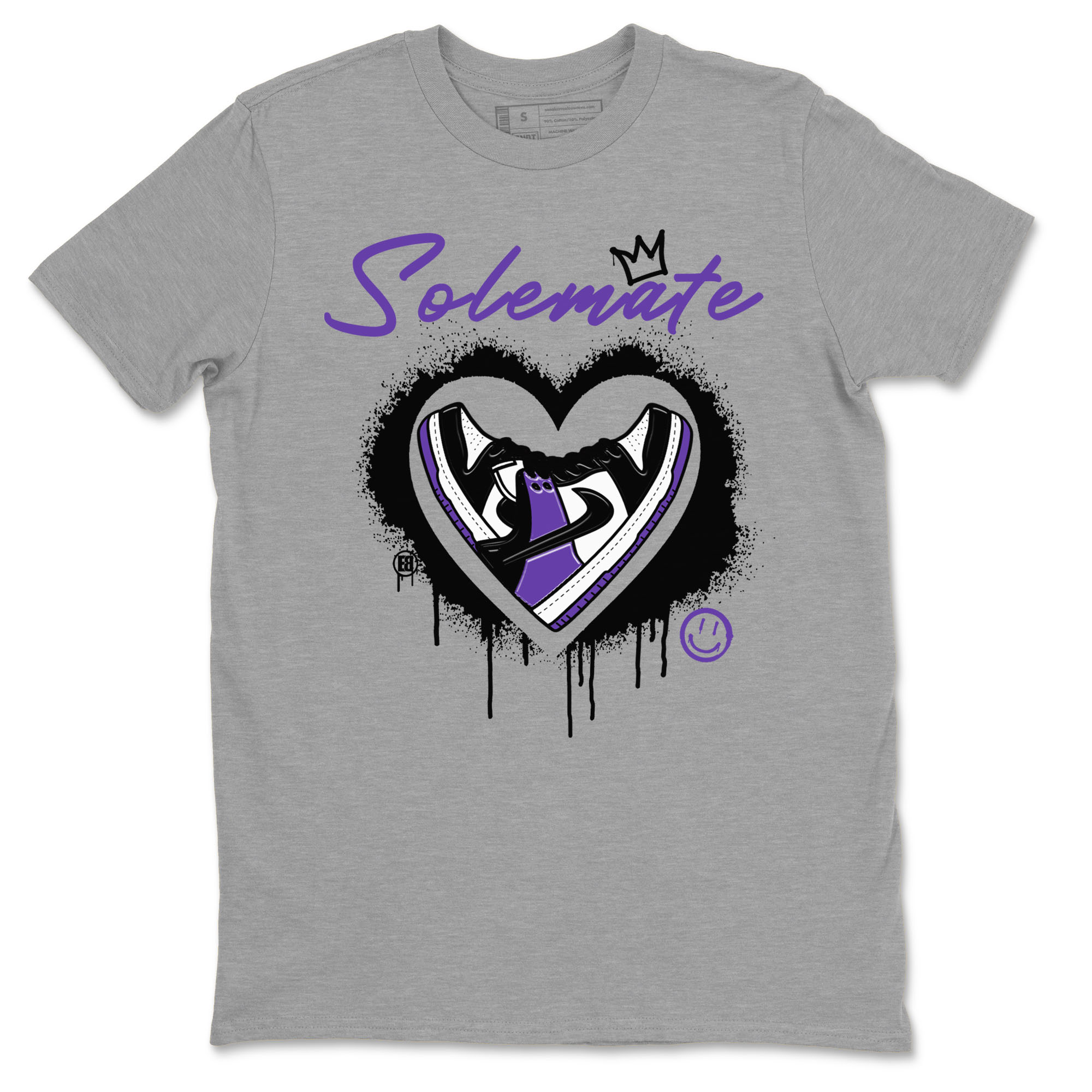 Solemate sneaker match tees to Court Purple Dunks street fashion brand for shirts to match Jordans Drip Gear Zone Dunks Low Court Purple unisex t-shirt Heather Grey 2 unisex shirt