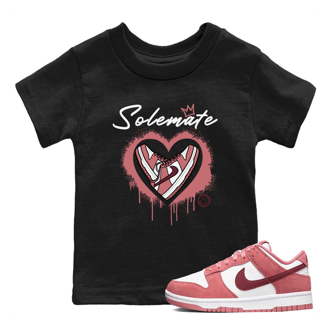 Solemate sneaker match tees to Dunk Valentine's Day street fashion brand for shirts to match Jordans Drip Gear Zone Dunk Valentine's Day unisex t-shirt Black 1 youth shirt