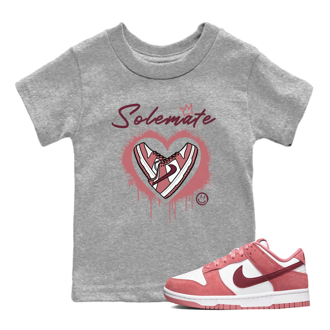 Solemate sneaker match tees to Dunk Valentine's Day street fashion brand for shirts to match Jordans Drip Gear Zone Dunk Valentine's Day unisex t-shirt Heather Grey 1 youth shirt