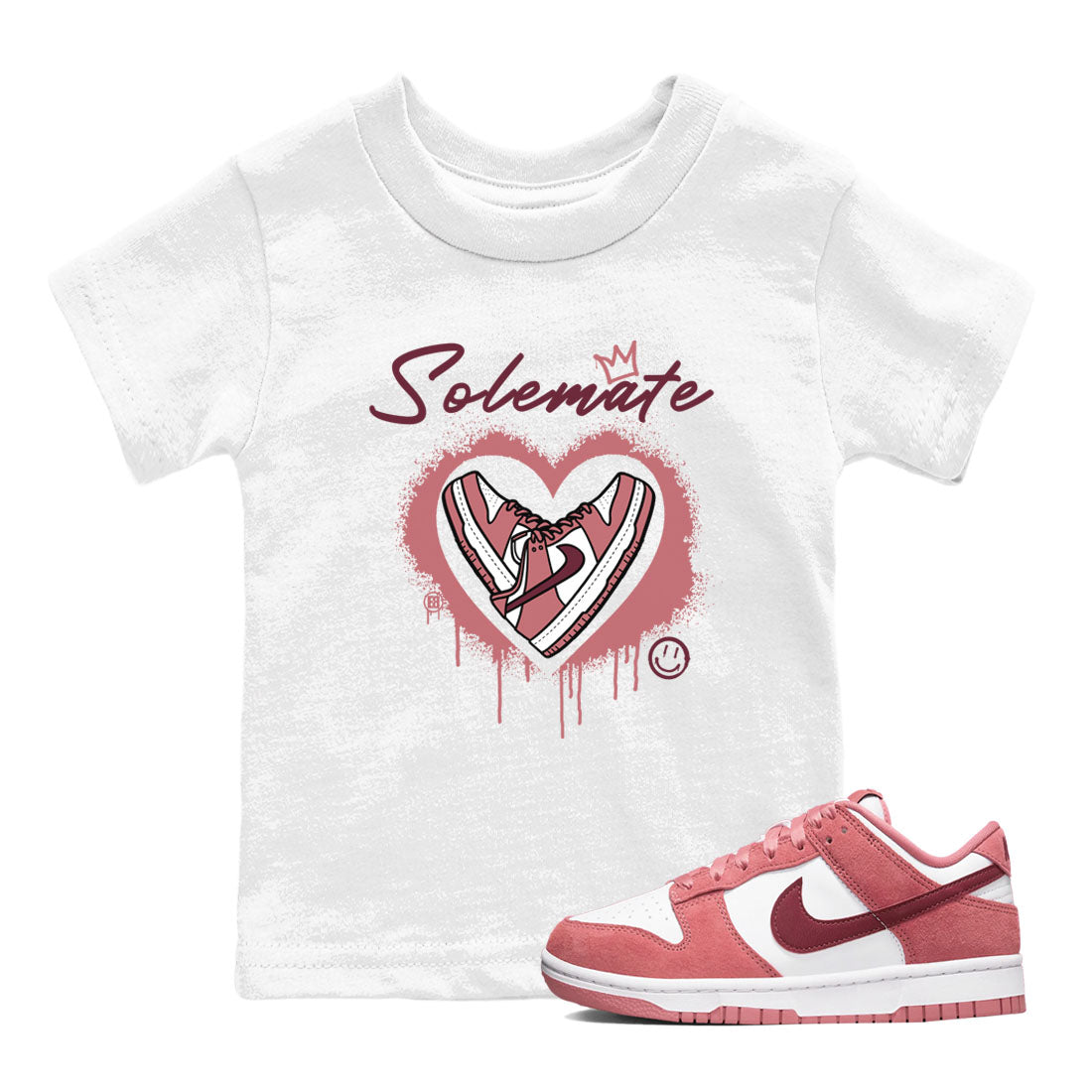 Solemate sneaker match tees to Dunk Valentine's Day street fashion brand for shirts to match Jordans Drip Gear Zone Dunk Valentine's Day unisex t-shirt White 1 youth shirt