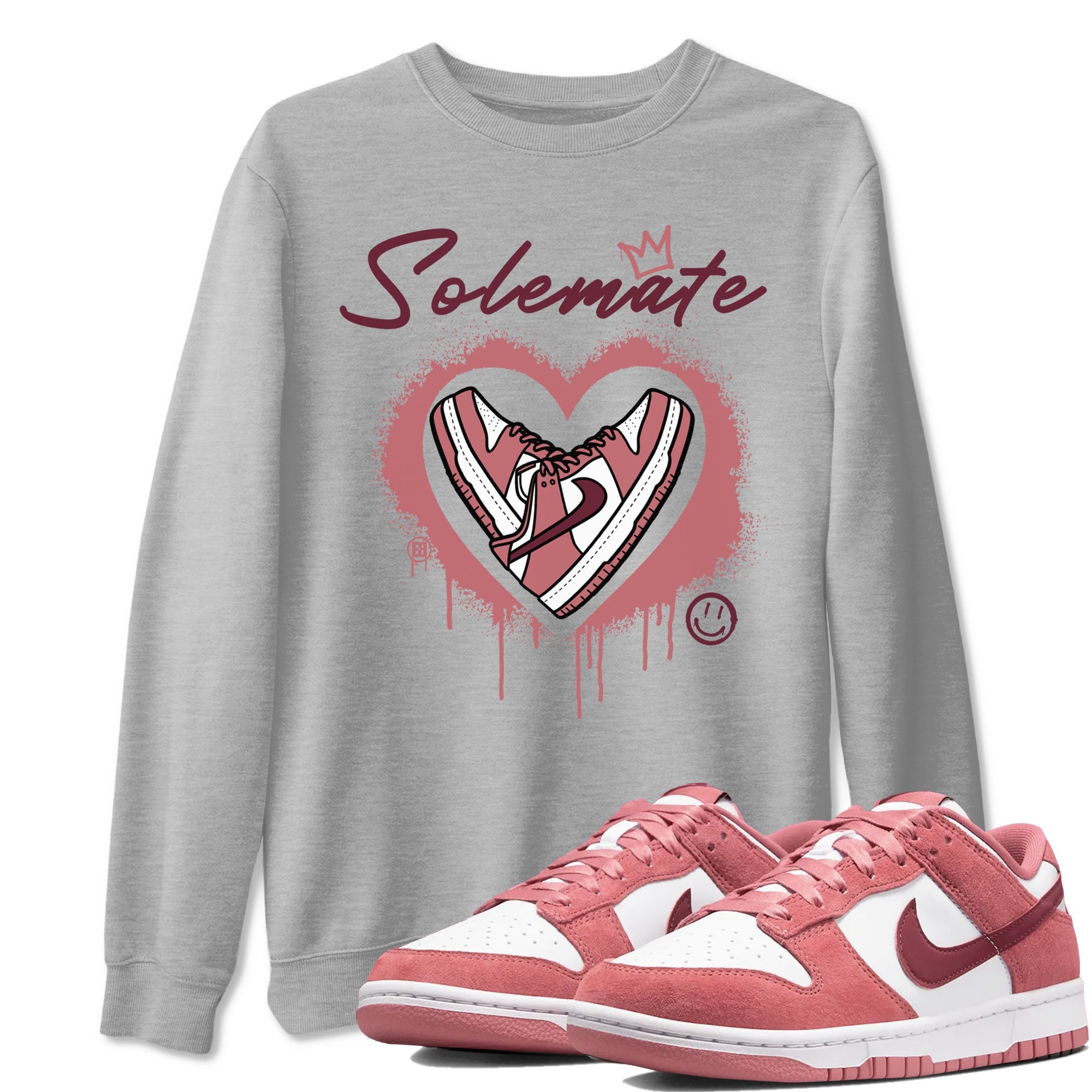 Solemate sneaker match tees to Dunk Valentine's Day street fashion brand for shirts to match Jordans Drip Gear Zone Dunk Valentine's Day unisex t-shirt Heather Grey 1 unisex shirt