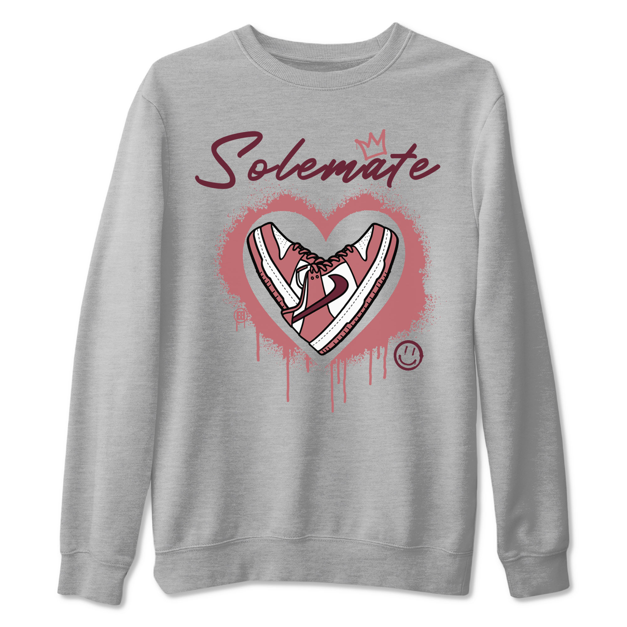 Solemate sneaker match tees to Dunk Valentine's Day street fashion brand for shirts to match Jordans Drip Gear Zone Dunk Valentine's Day unisex t-shirt Heather Grey 2 unisex shirt
