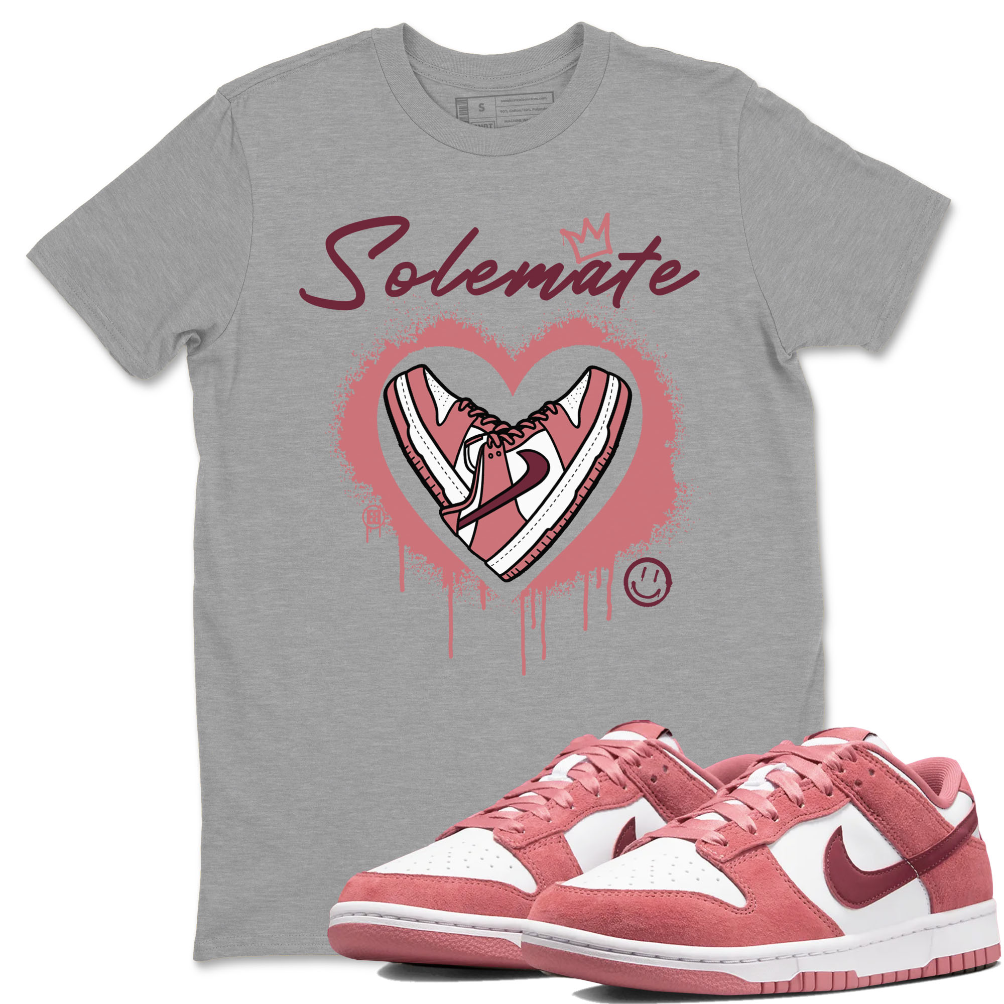 Solemate sneaker match tees to Dunk Valentine's Day street fashion brand for shirts to match Jordans Drip Gear Zone Dunk Valentine's Day unisex t-shirt Heather Grey 1 unisex shirt