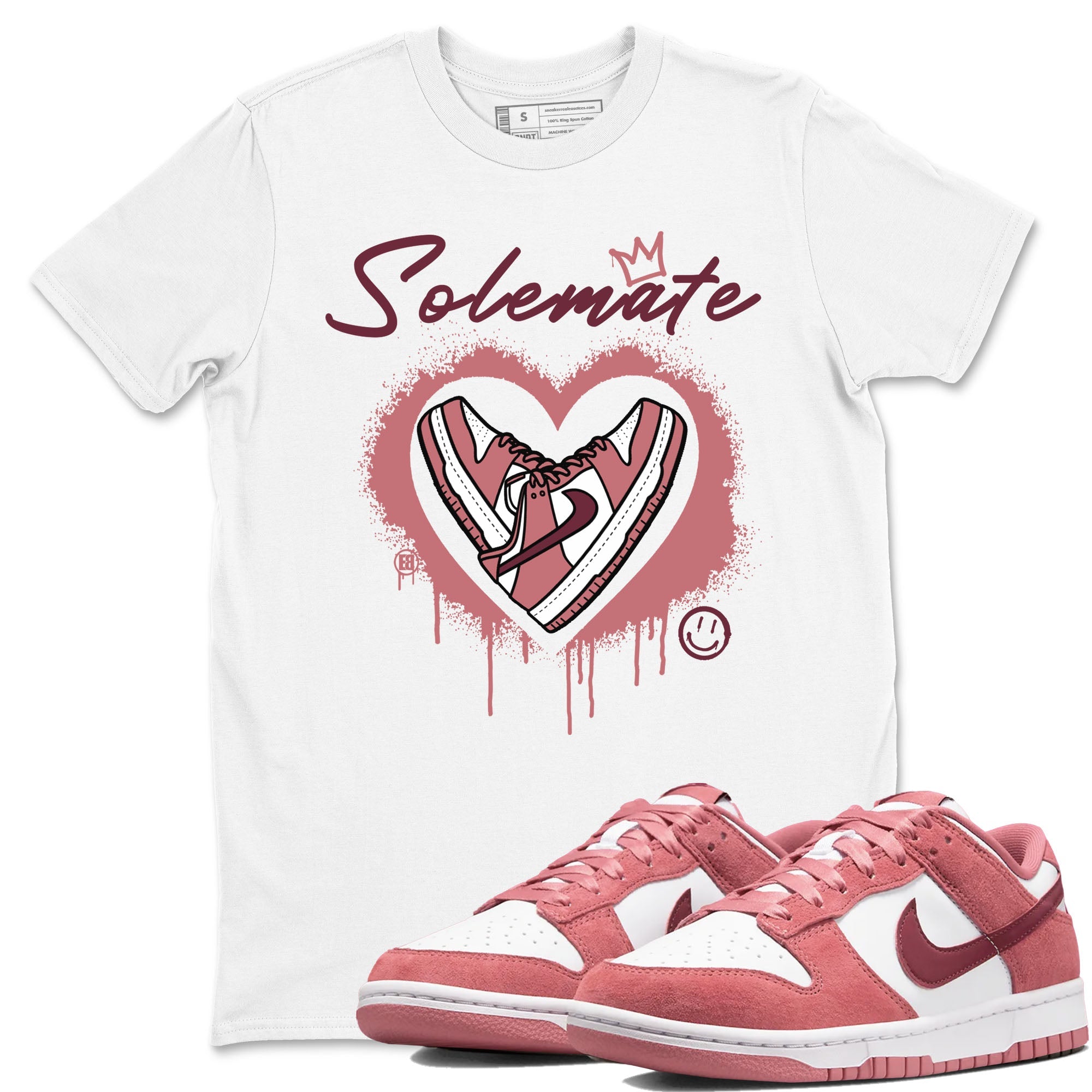 Solemate sneaker match tees to Dunk Valentine's Day street fashion brand for shirts to match Jordans Drip Gear Zone Dunk Valentine's Day unisex t-shirt White 1 unisex shirt
