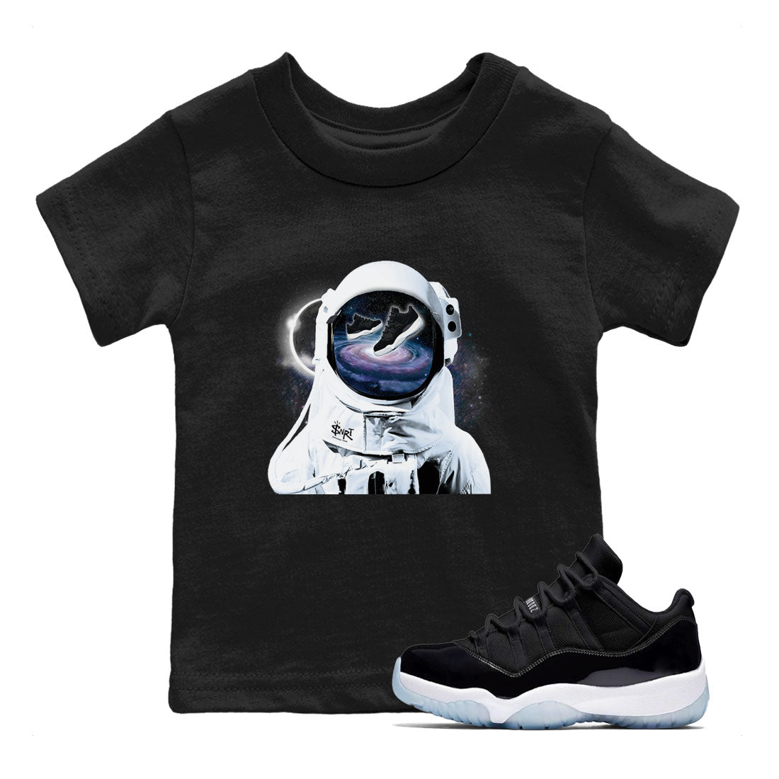 Air Jordan 11 Retro Space shirt to match jordans Space Discovery sneaker tees Air Jordan 11 Space Drip Gear Zone Sneaker Matching Cotton Shirt baby toddler Black 1 cotton Shirt
