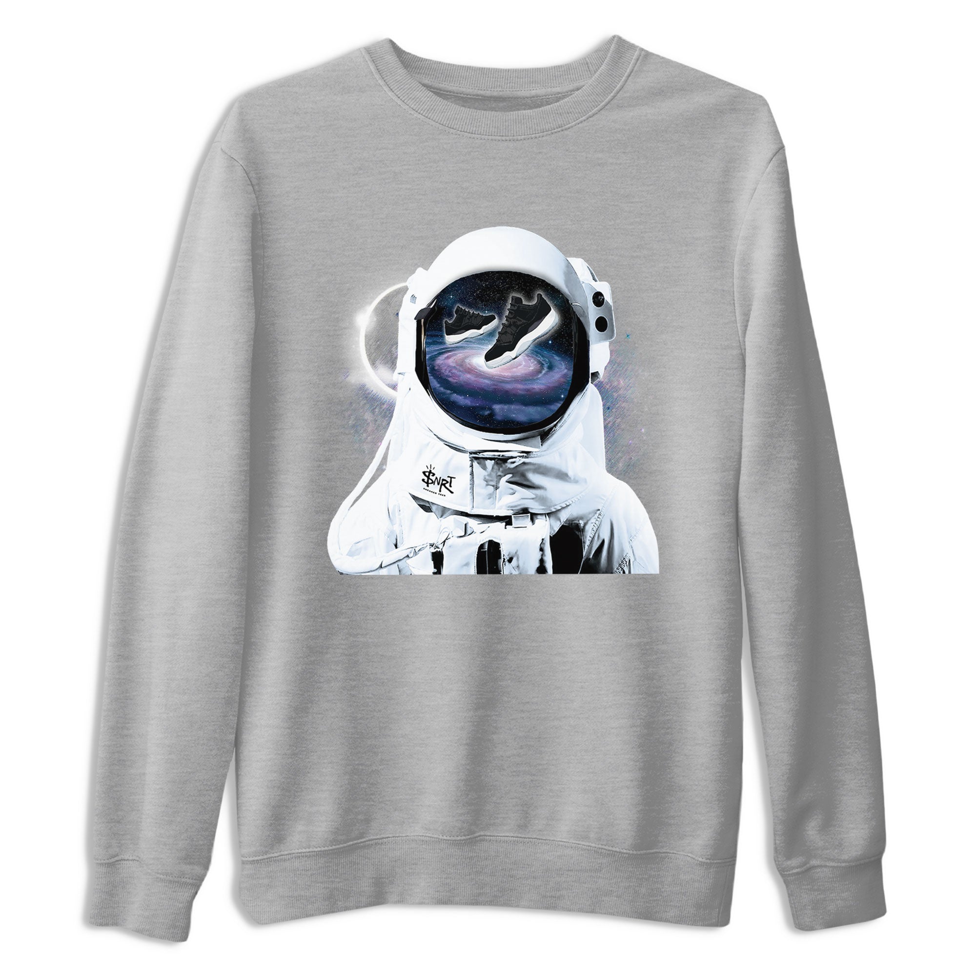 Air Jordan 11 Retro Space shirt to match jordans Space Discovery sneaker tees Air Jordan 11 Space Drip Gear Zone Sneaker Matching Cotton Shirt unisex cotton Heather Grey 2 crew neck shirt