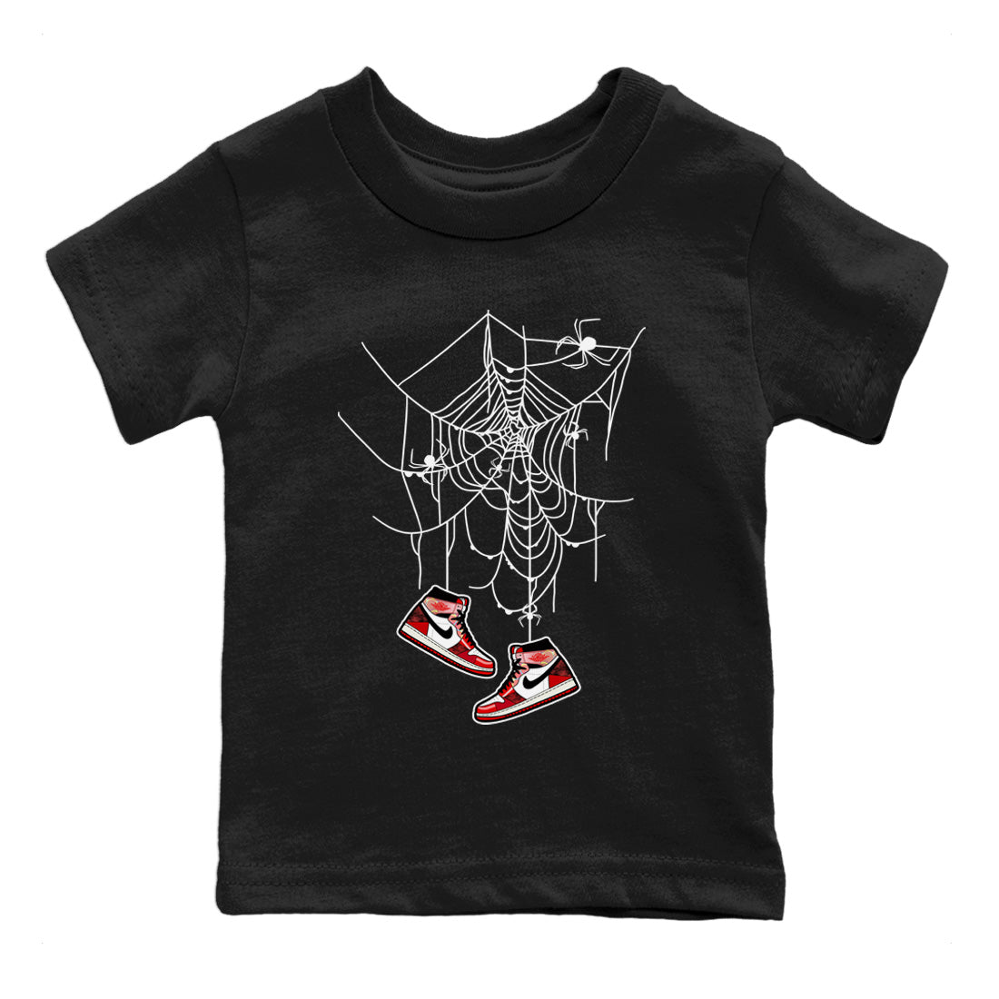 Air Jordan 1 Spider Man Spider Web Trap Baby and Kids Sneaker Release Tees Air Jordan 1 High OG x Spider Man Kids Sneaker Release Tees Washing and Care Tip