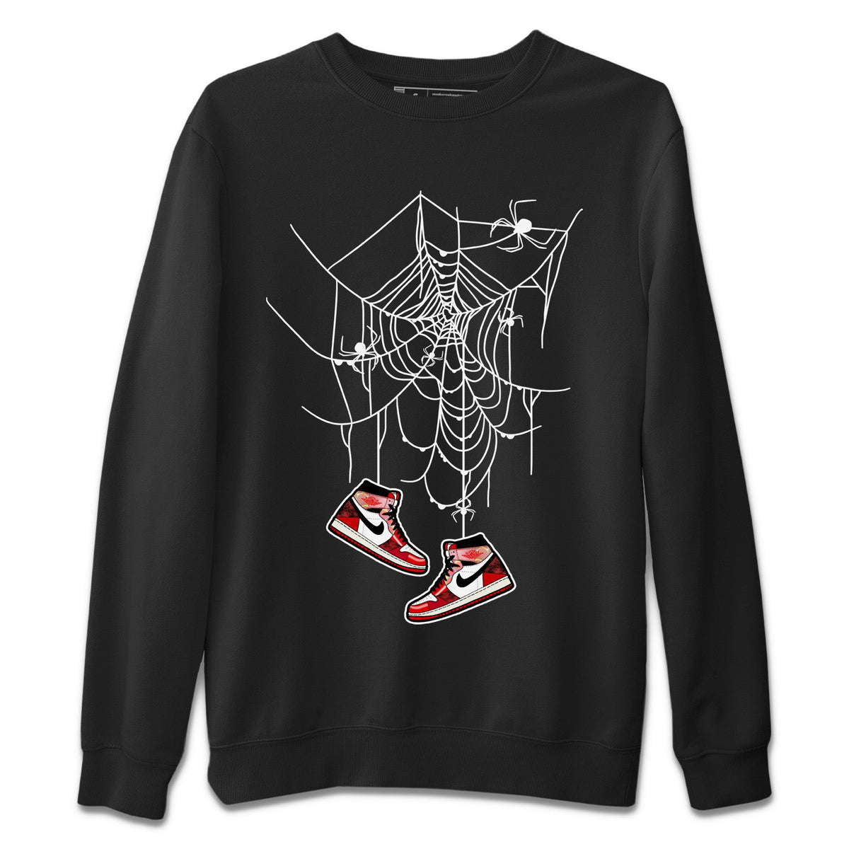 Air Jordan 1 Spider Man Sneaker Match Tees Spider Web Trap Sneaker Release Tees Air Jordan 1 High OG x Spider Man Sneaker Release Tees Unisex Shirts Black 2