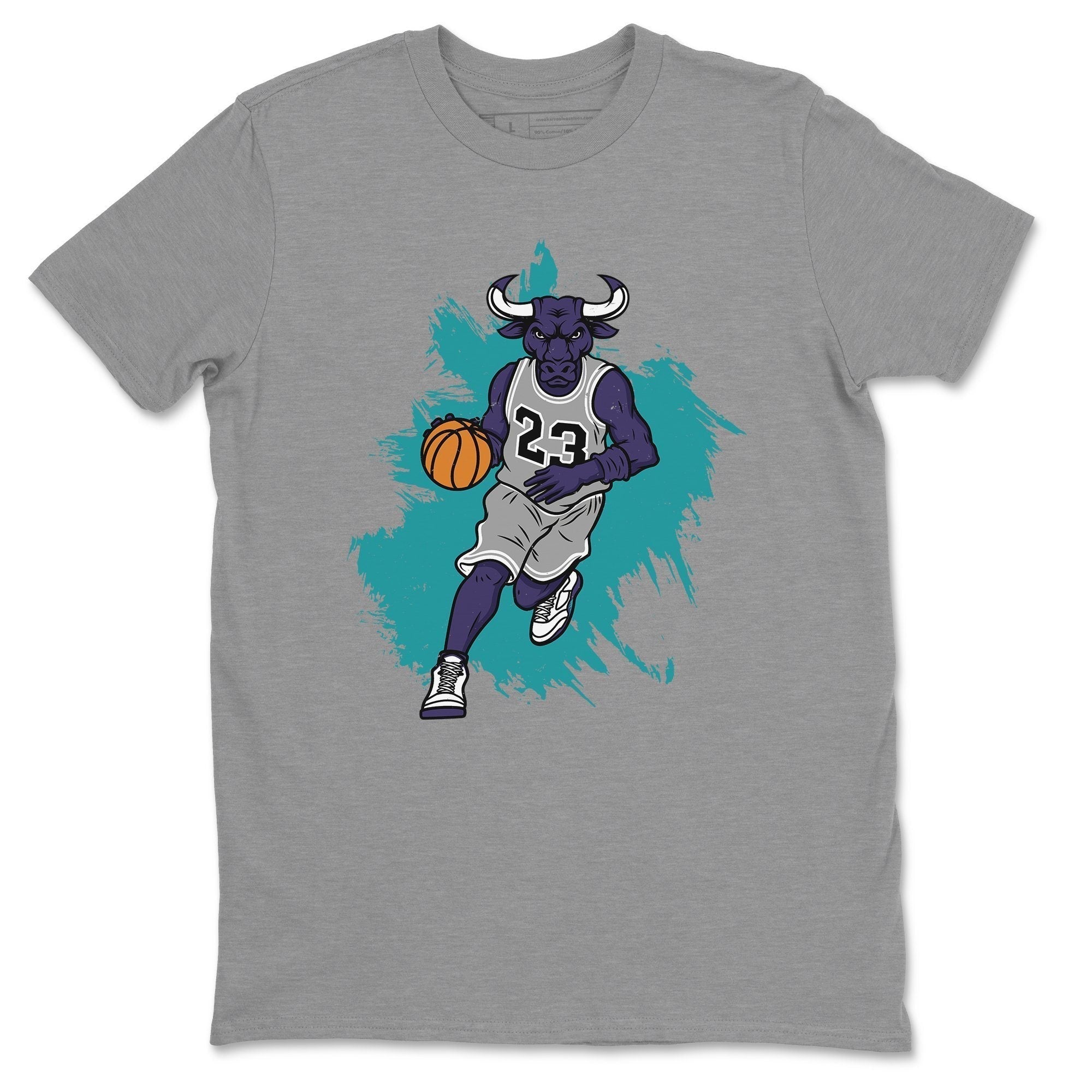 Jordan 5 Grape Shirt To Match Jordans Bull Figure Sneaker Tees Jordan 5 Grape Drip Gear Zone Sneaker Matching Clothing Unisex Shirts