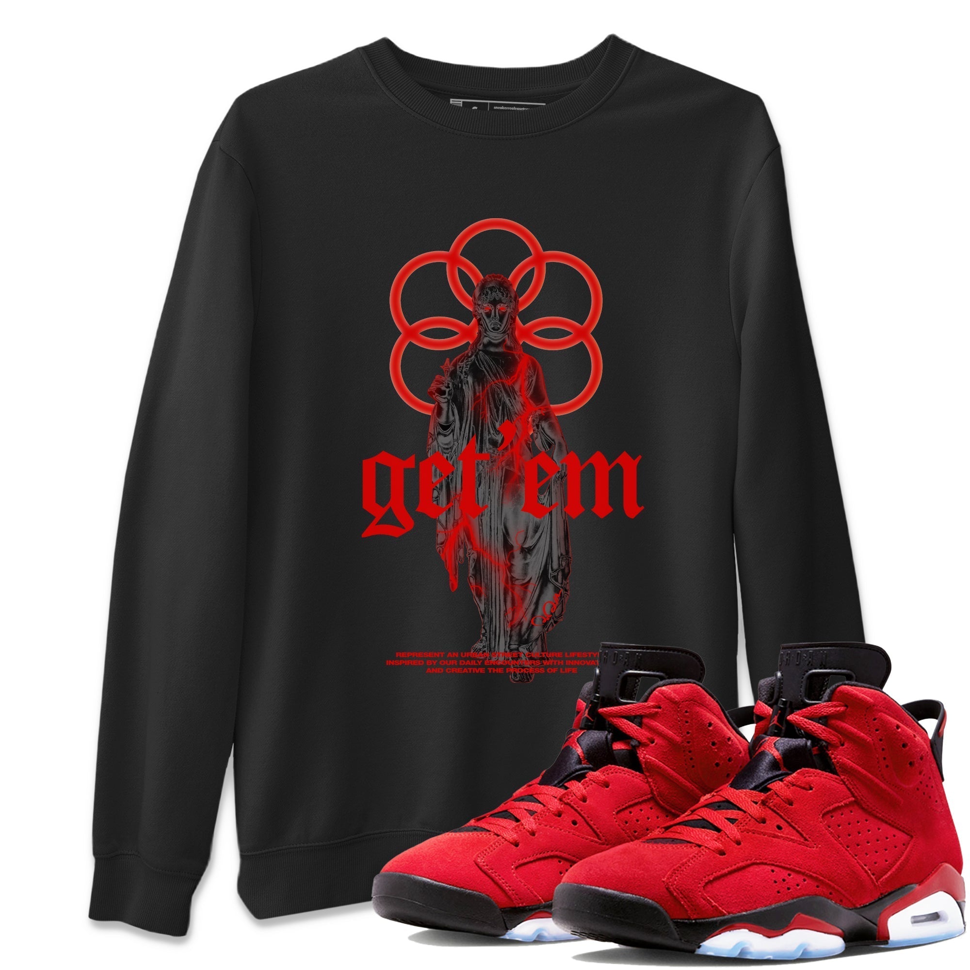 Air Jordan 6 Toro Bravo Statue Woman Crew Neck Sneaker Tees 3D Graphic Design Shirts AJ6 Toro Bravo Sneaker T-Shirts Washing and Care Tip