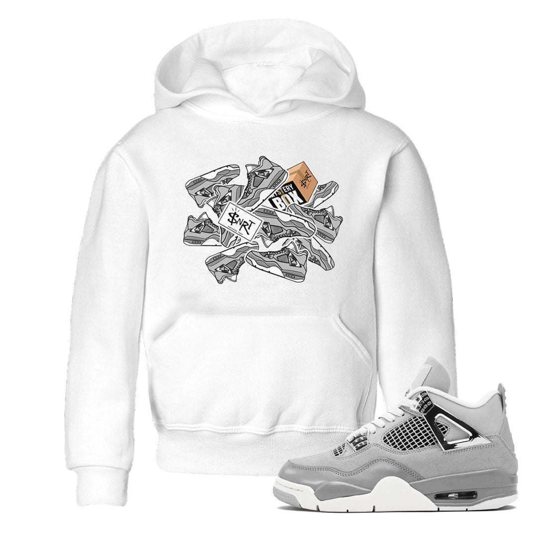 Air Jordan 4 Retro Frozen Moments shirt to match jordans Sticker Pack Streetwear Sneaker Shirt AJ4 Frozen Moments Drip Gear Zone Sneaker Matching Clothing Baby Toddler White 1 T-Shirt