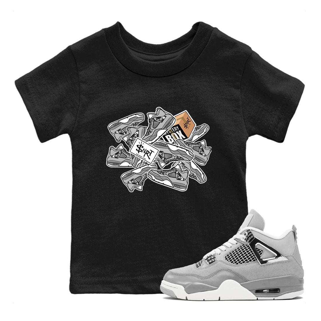 Air Jordan 4 Retro Frozen Moments shirt to match jordans Sticker Pack Streetwear Sneaker Shirt AJ4 Frozen Moments Drip Gear Zone Sneaker Matching Clothing Baby Toddler Black 1 T-Shirt