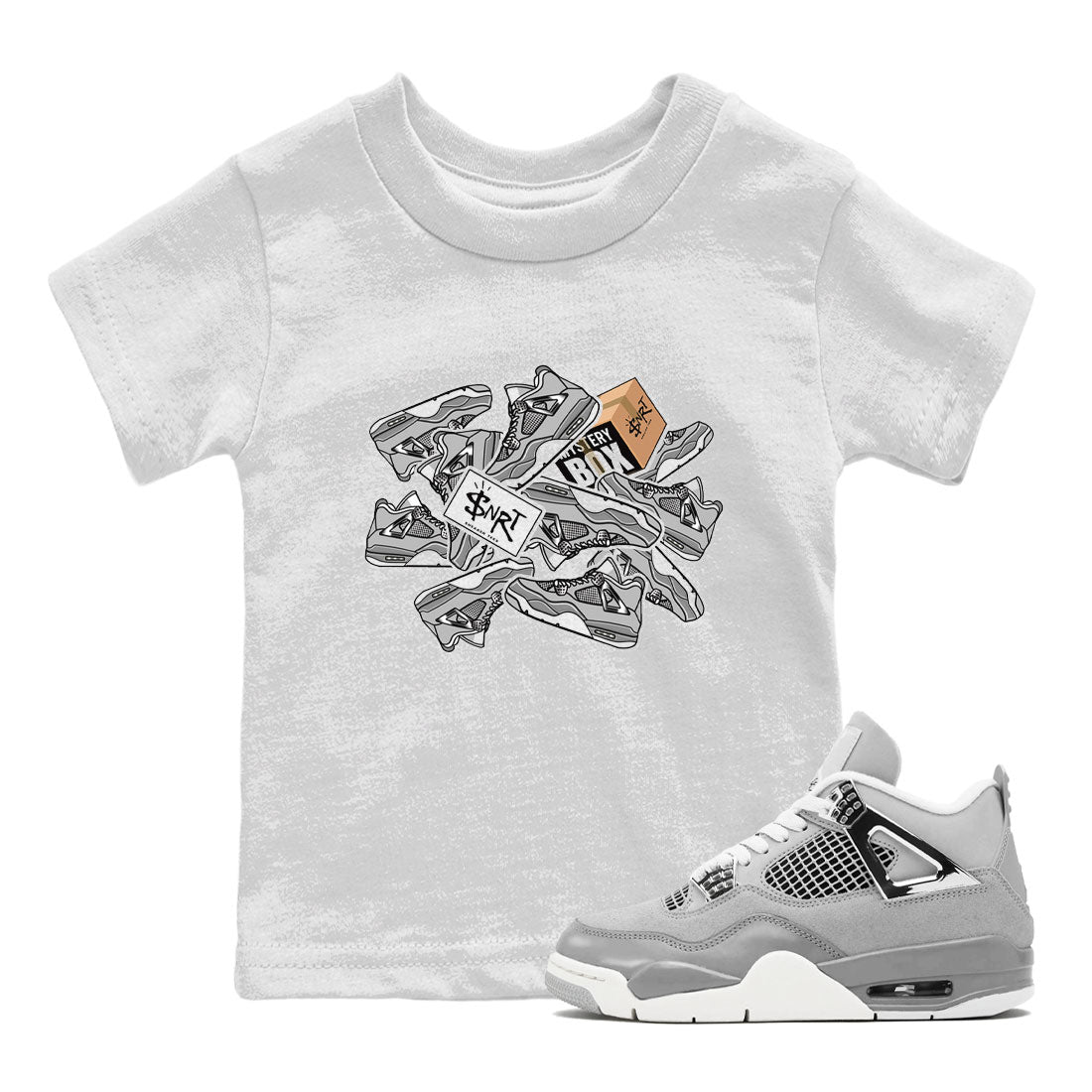 Air Jordan 4 Retro Frozen Moments shirt to match jordans Sticker Pack Streetwear Sneaker Shirt AJ4 Frozen Moments Drip Gear Zone Sneaker Matching Clothing Baby Toddler White 1 T-Shirt