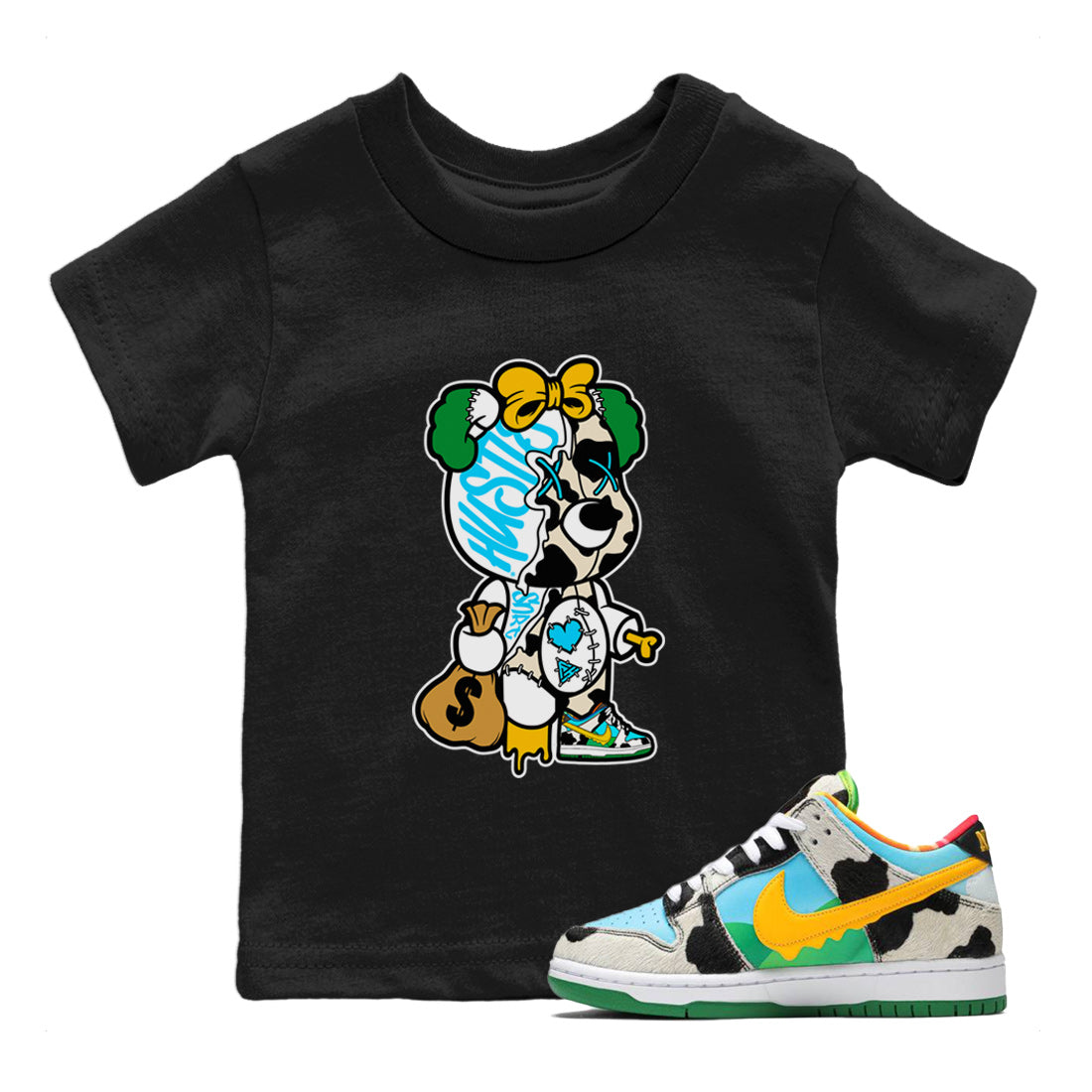 Dunk Chunky Dunky Tee Stitched Hustle Bear Streetwear Sneaker Shirt Dunk Chunky Dunky Sneaker Release Tees Kids Shirts Black 1