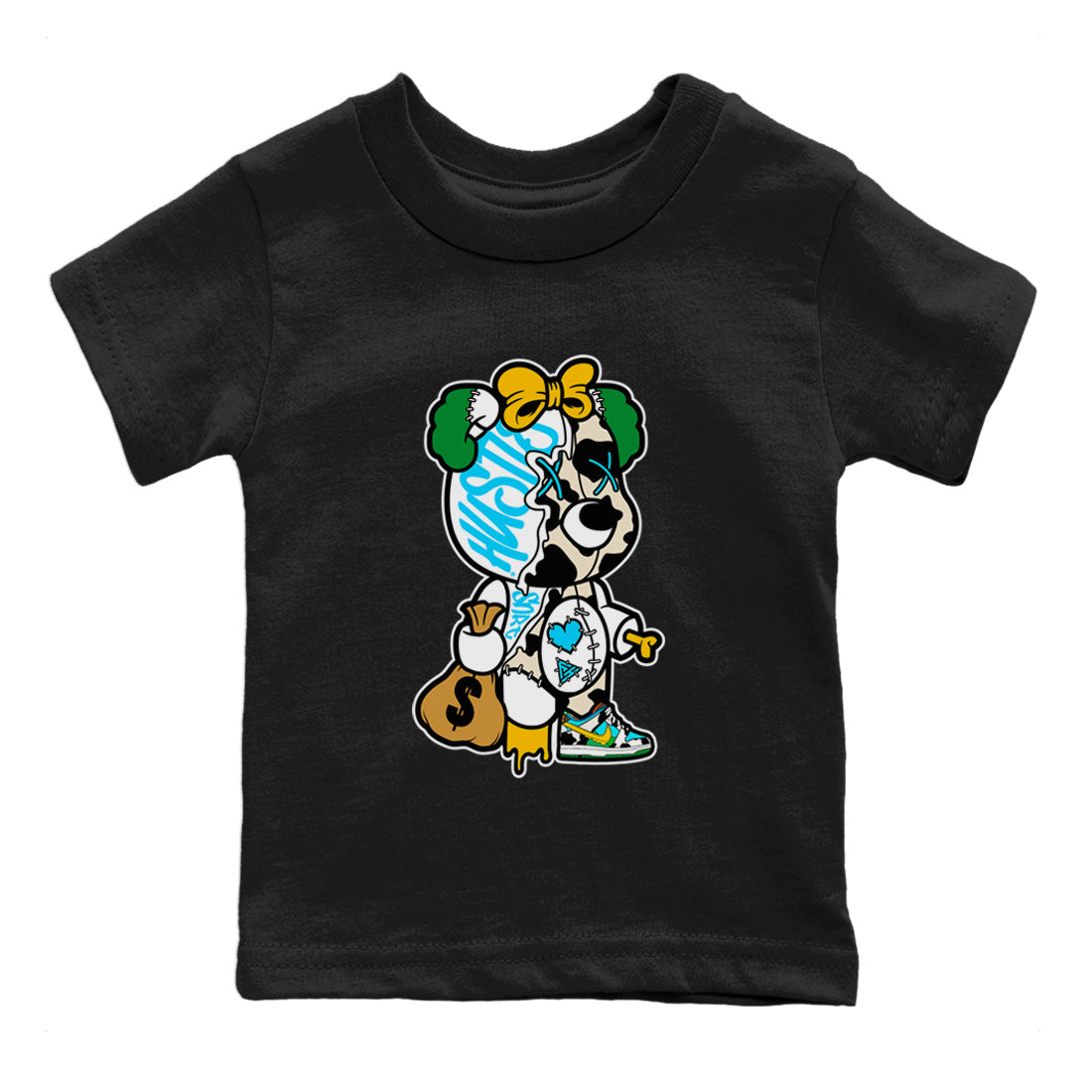 Dunk Chunky Dunky Tee Stitched Hustle Bear Streetwear Sneaker Shirt Dunk Chunky Dunky Sneaker Release Tees Kids Shirts Black 2