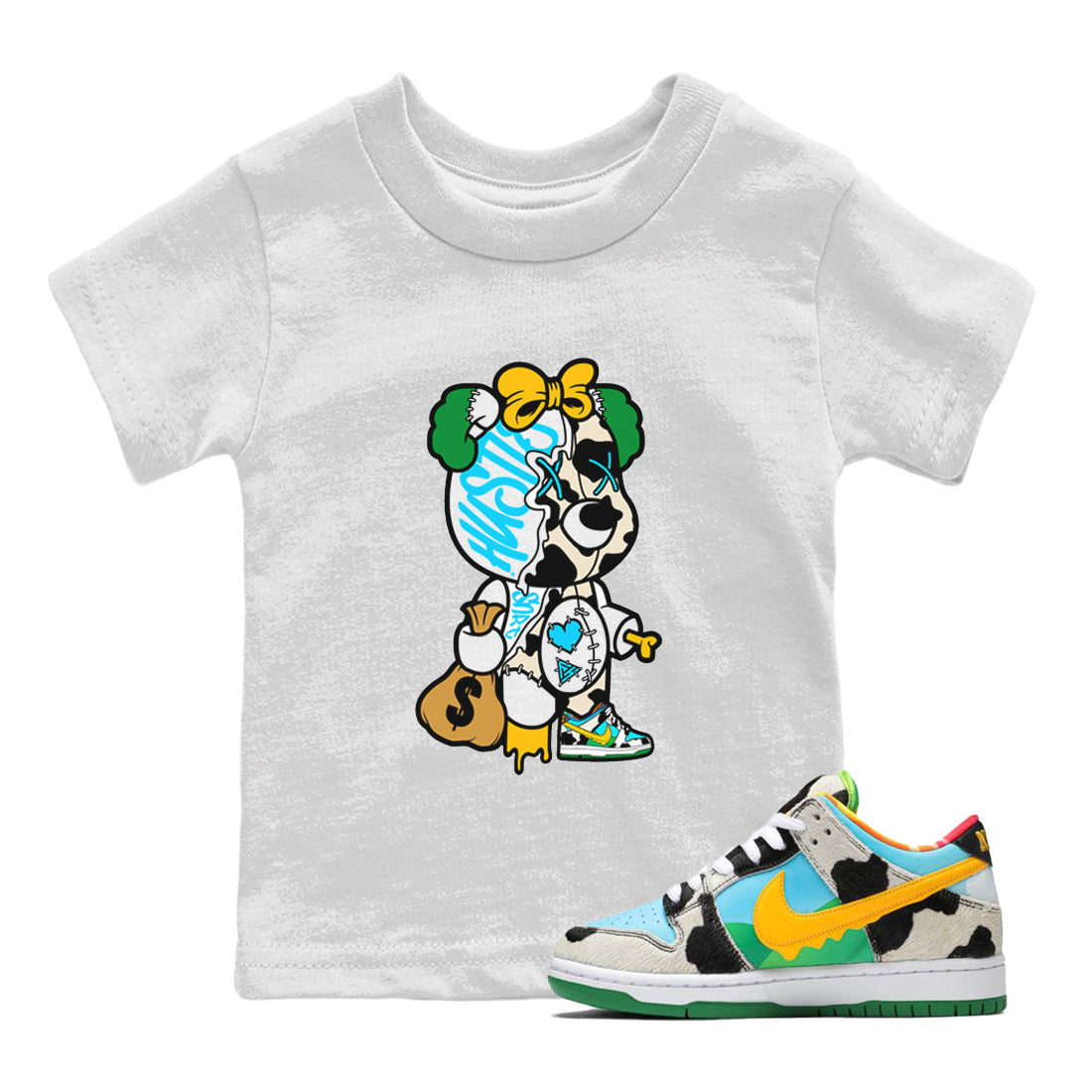 Dunk Chunky Dunky Tee Stitched Hustle Bear Streetwear Sneaker Shirt Dunk Chunky Dunky Sneaker Release Tees Kids Shirts White 1