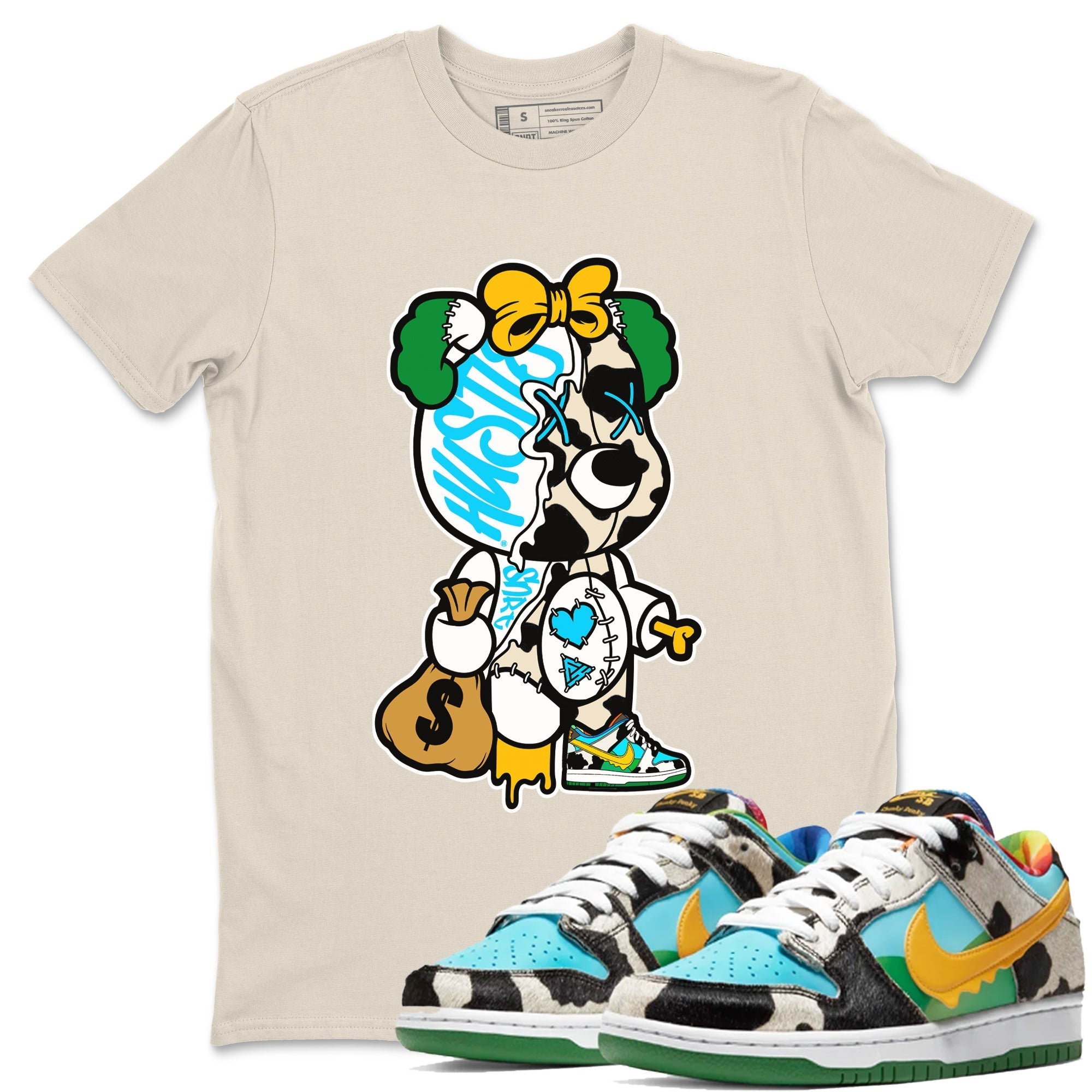 Dunk Chunky Dunky Tee Stitched Hustle Bear Streetwear Sneaker Shirt Dunk Chunky Dunky Sneaker Release Tees Unisex Shirts Natural 1