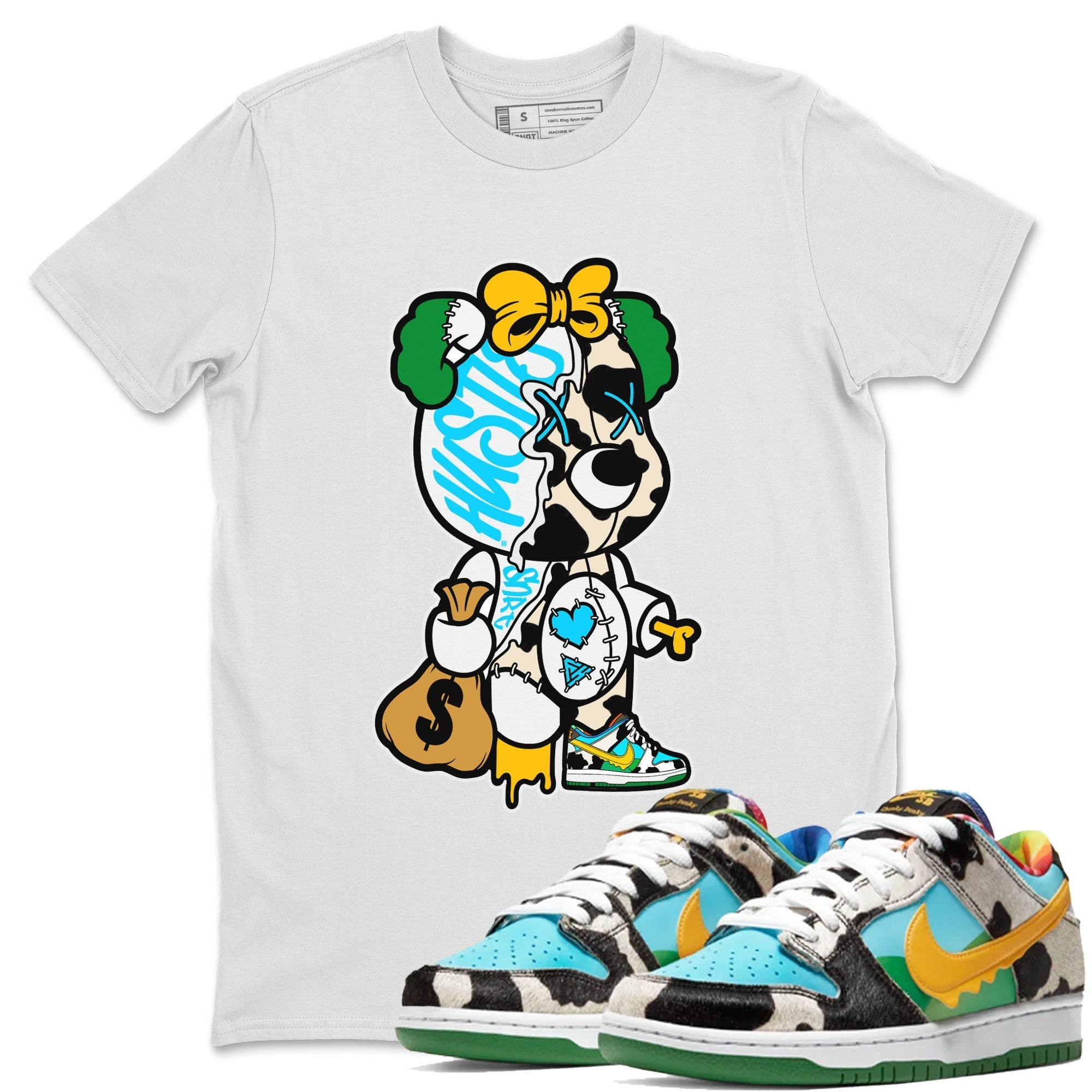 Dunk Chunky Dunky Tee Stitched Hustle Bear Streetwear Sneaker Shirt Dunk Chunky Dunky Sneaker Release Tees Unisex Shirts White 1