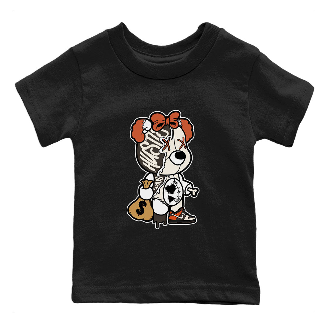 Nike Dunk Low Red Panda shirt to match jordans Stitched Hustle Bear sneaker tees Dunk Red Panda Drip Gear Zone Sneaker T-Shirts Youth and Baby Black 2 T-Shirt