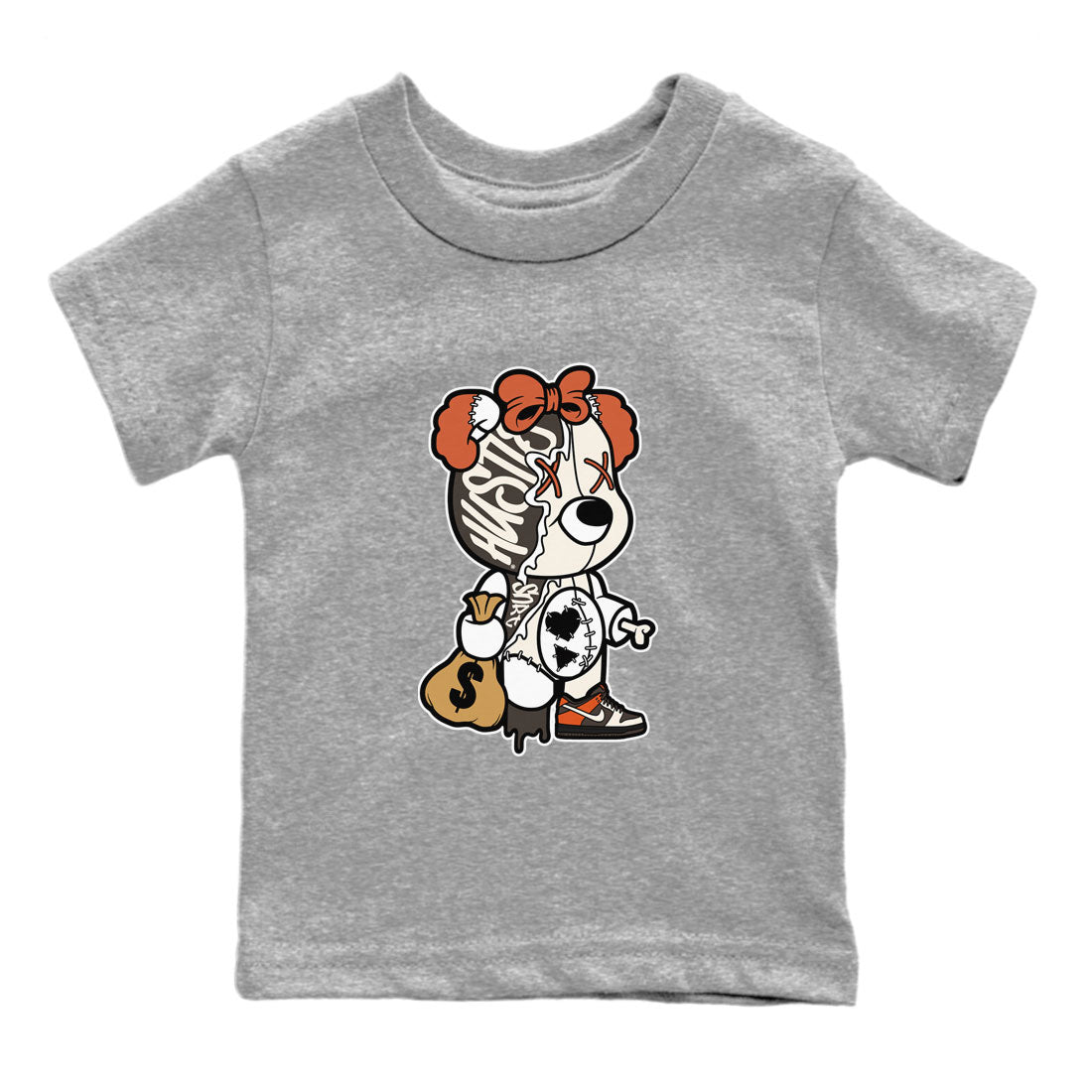 Nike Dunk Low Red Panda shirt to match jordans Stitched Hustle Bear sneaker tees Dunk Red Panda Drip Gear Zone Sneaker T-Shirts Youth and Baby Heather Grey 2 T-Shirt