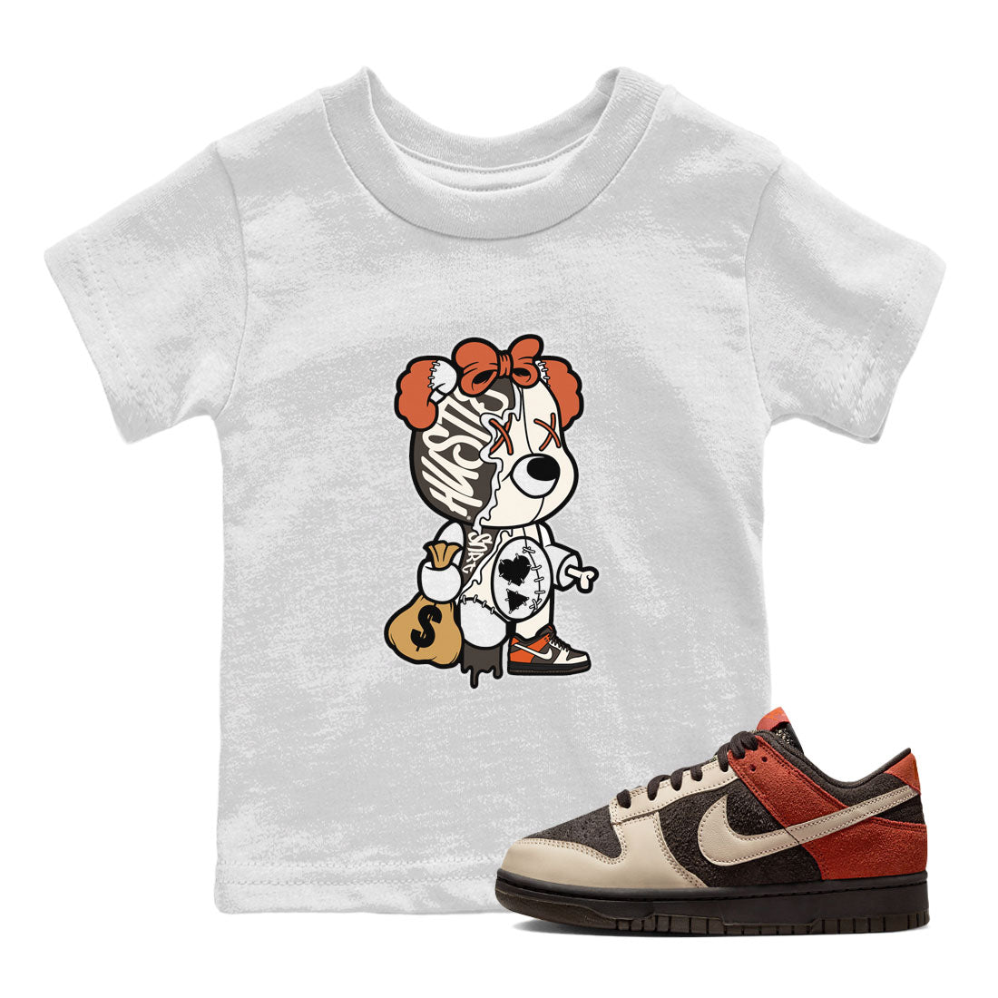 Nike Dunk Low Red Panda shirt to match jordans Stitched Hustle Bear sneaker tees Dunk Red Panda Drip Gear Zone Sneaker T-Shirts Youth and Baby White 1 T-Shirt