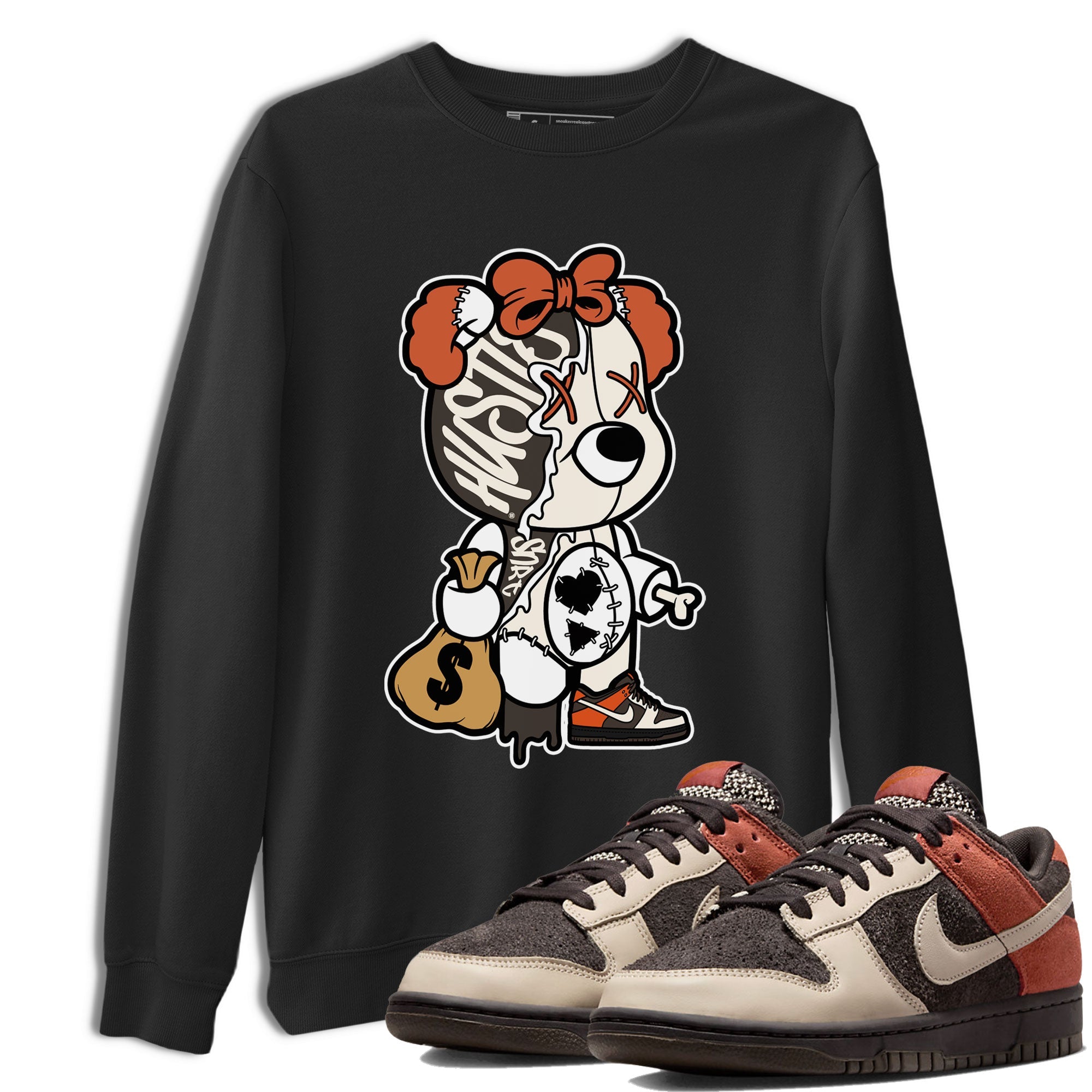 Nike Dunk Low Red Panda shirt to match jordans Stitched Hustle Bear sneaker tees Dunk Red Panda Drip Gear Zone Unisex Crew Neck Tee Black 1 T-Shirt