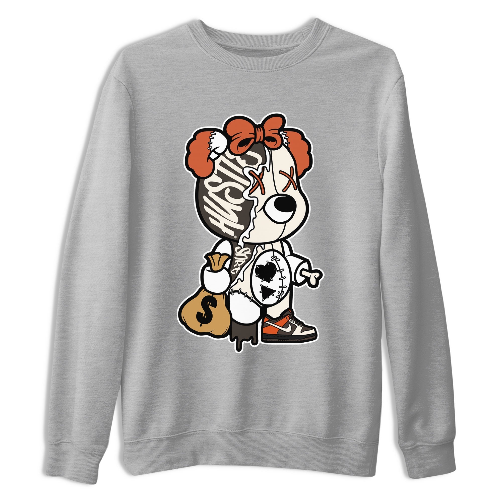 Nike Dunk Low Red Panda shirt to match jordans Stitched Hustle Bear sneaker tees Dunk Red Panda Drip Gear Zone Sneaker T-Shirts Crew Neck Casual Fit Heather Grey 2 T-Shirt