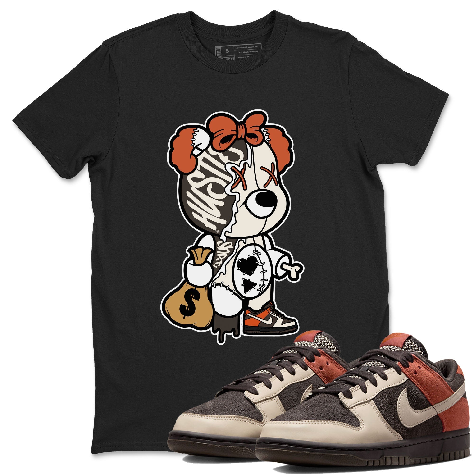 Nike Dunk Low Red Panda shirt to match jordans Stitched Hustle Bear sneaker tees Dunk Red Panda Drip Gear Zone Sneaker T-Shirts Crew Neck Casual Fit Black 1 T-Shirt