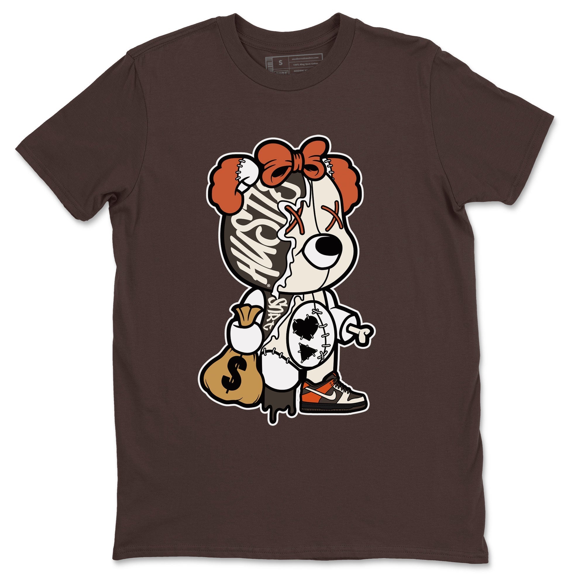 Nike Dunk Low Red Panda shirt to match jordans Stitched Hustle Bear sneaker tees Dunk Red Panda Drip Gear Zone Sneaker T-Shirts Crew Neck Casual Fit Dark Chocolate 2 T-Shirt