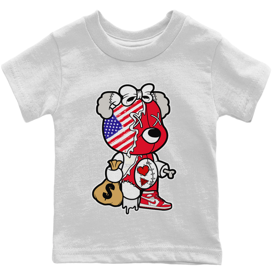 Jordan 1 Newstalgia Sneaker Matching T-Shirt Stitched Hustle Bear Sneaker Tees Jordan 1 Newstalgia Sneaker Release Tees Kids Shirts
