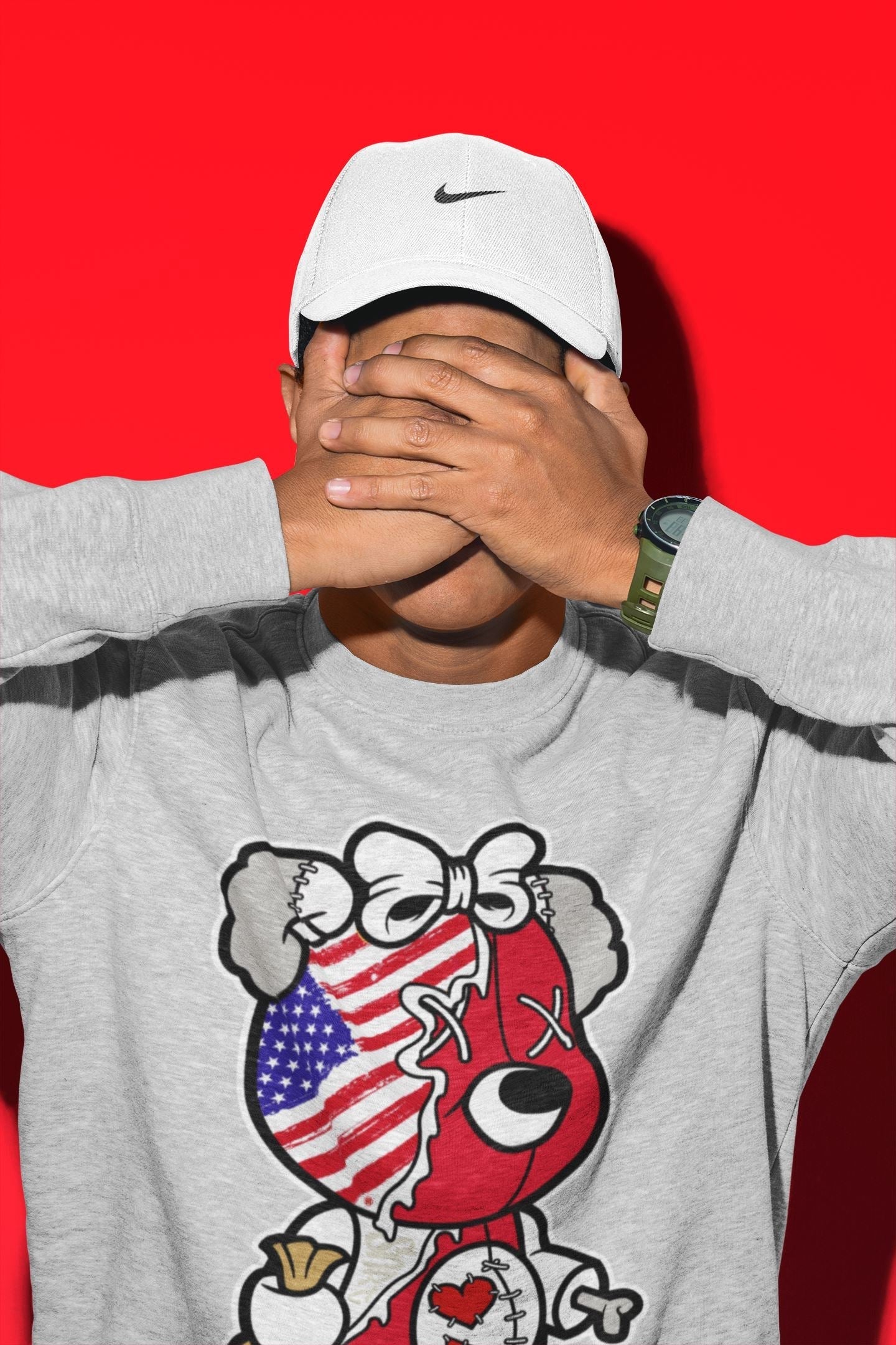 Jordan 1 Newstalgia Sneaker Matching T-Shirt Stitched Hustle Bear Sneaker Tees Jordan 1 Newstalgia Sneaker Release Tees Crew Neck Tees