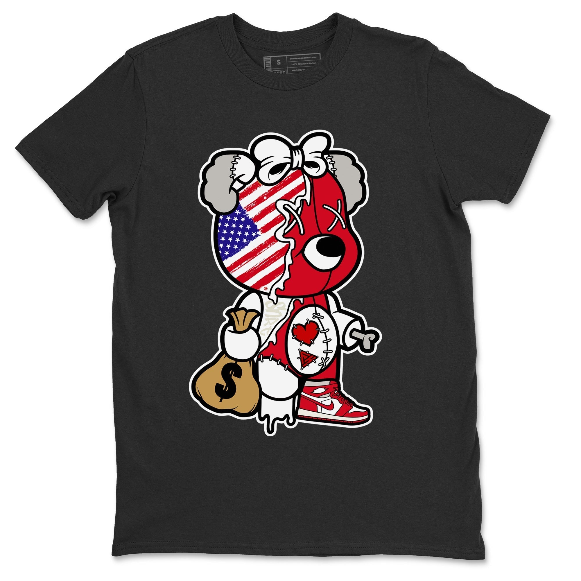 Jordan 1 Newstalgia Sneaker Matching T-Shirt Stitched Hustle Bear Sneaker Tees Jordan 1 Newstalgia Sneaker Release Tees Crew Neck Tees