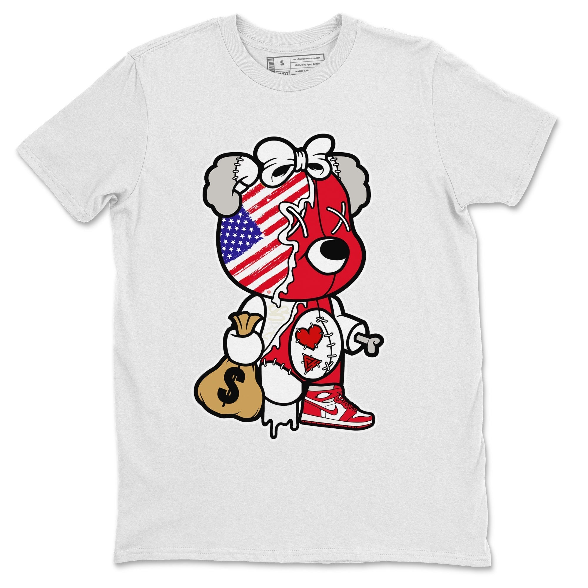 Jordan 1 Newstalgia Sneaker Matching T-Shirt Stitched Hustle Bear Sneaker Tees Jordan 1 Newstalgia Sneaker Release Tees Crew Neck Tees
