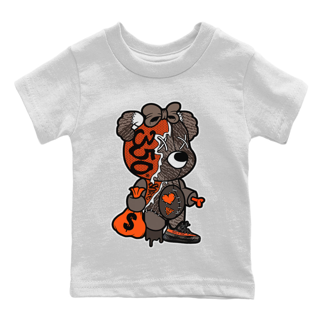 Yeezy 350 Carbon Beluga Shirt To Match Jordans Stitched Hustle Bear Sneaker Tees Yeezy 350 Carbon Beluga Drip Gear Zone Sneaker Matching Clothing Kids Shirts