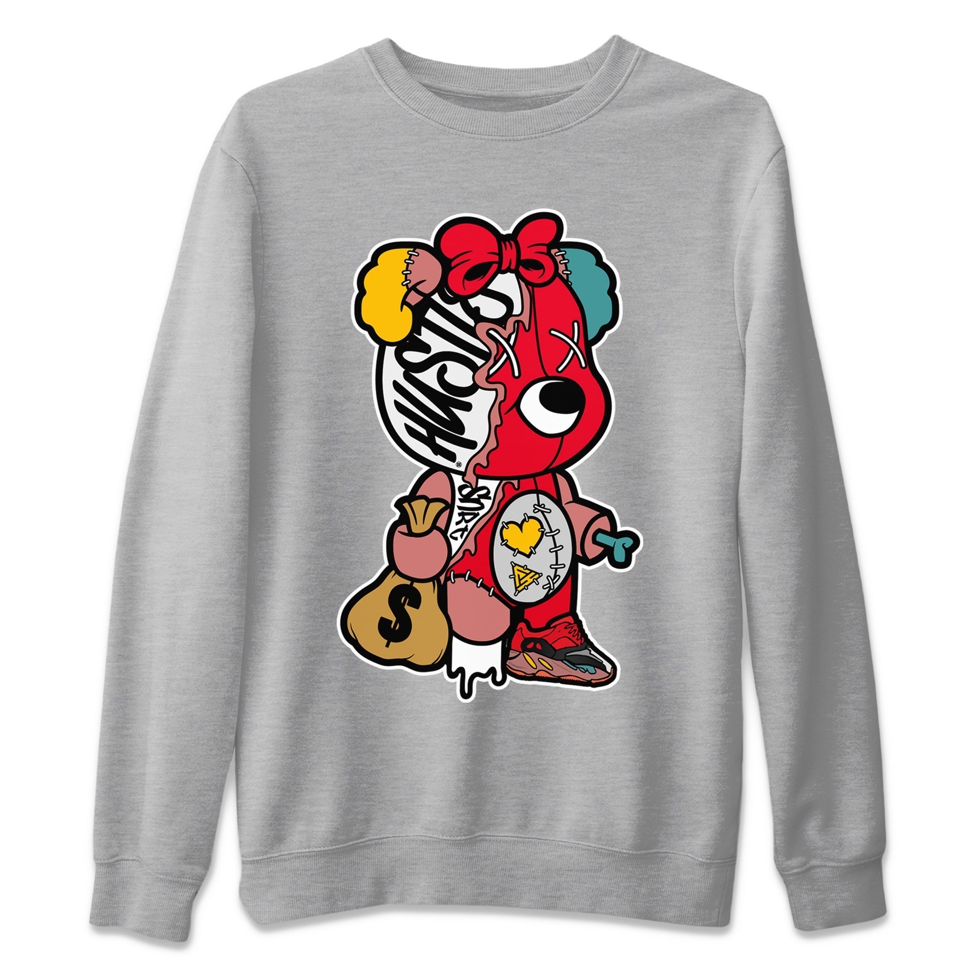 Yeezy 700 Hi-Res Red Shirt To Match Jordans Stitched Hustle Bear Sneaker Tees Yeezy 700 Hi-Res Red Drip Gear Zone Sneaker Matching Clothing Unisex Shirts