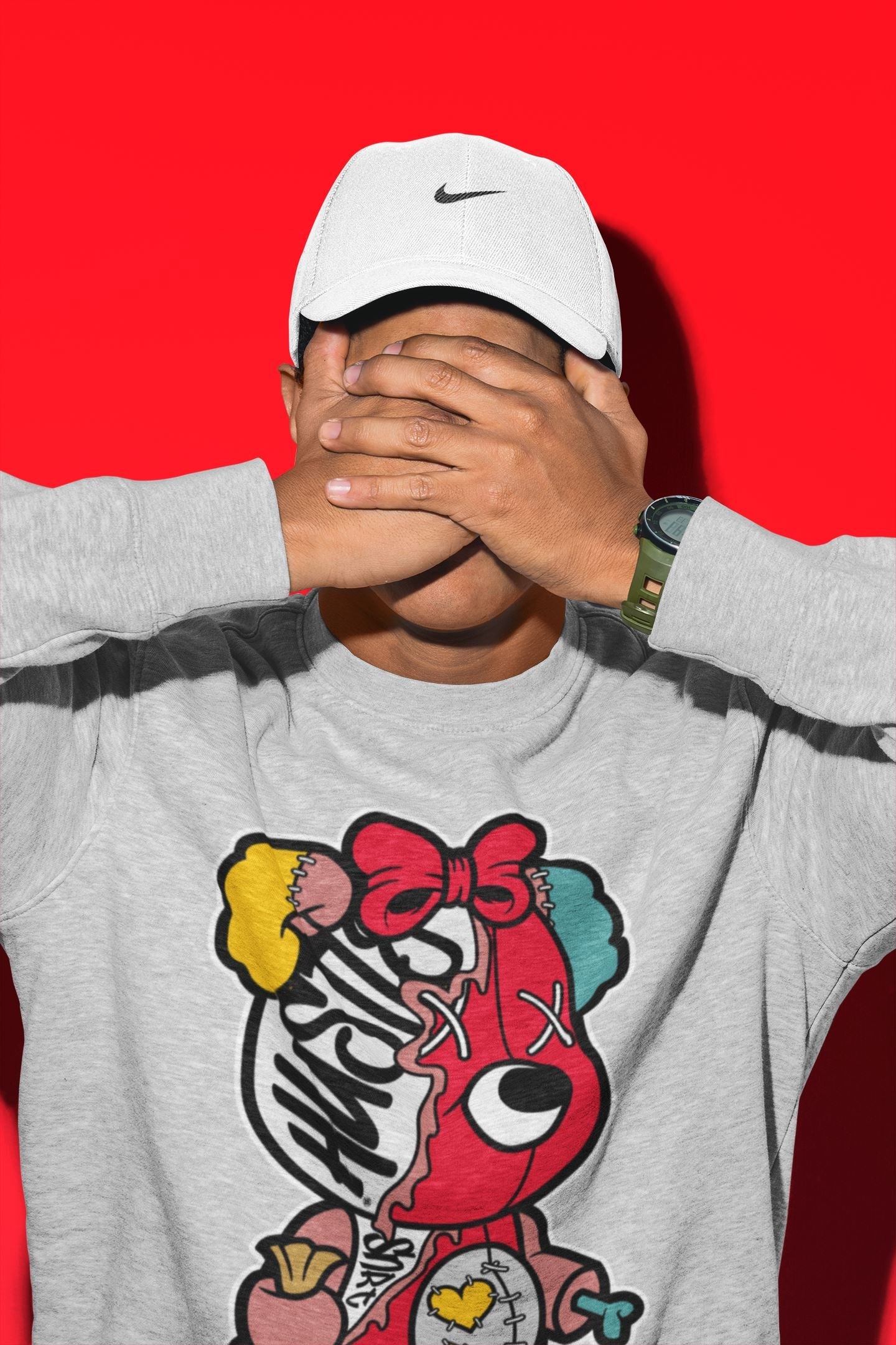 Yeezy 700 Hi-Res Red Shirt To Match Jordans Stitched Hustle Bear Sneaker Tees Yeezy 700 Hi-Res Red Drip Gear Zone Sneaker Matching Clothing Unisex Shirts