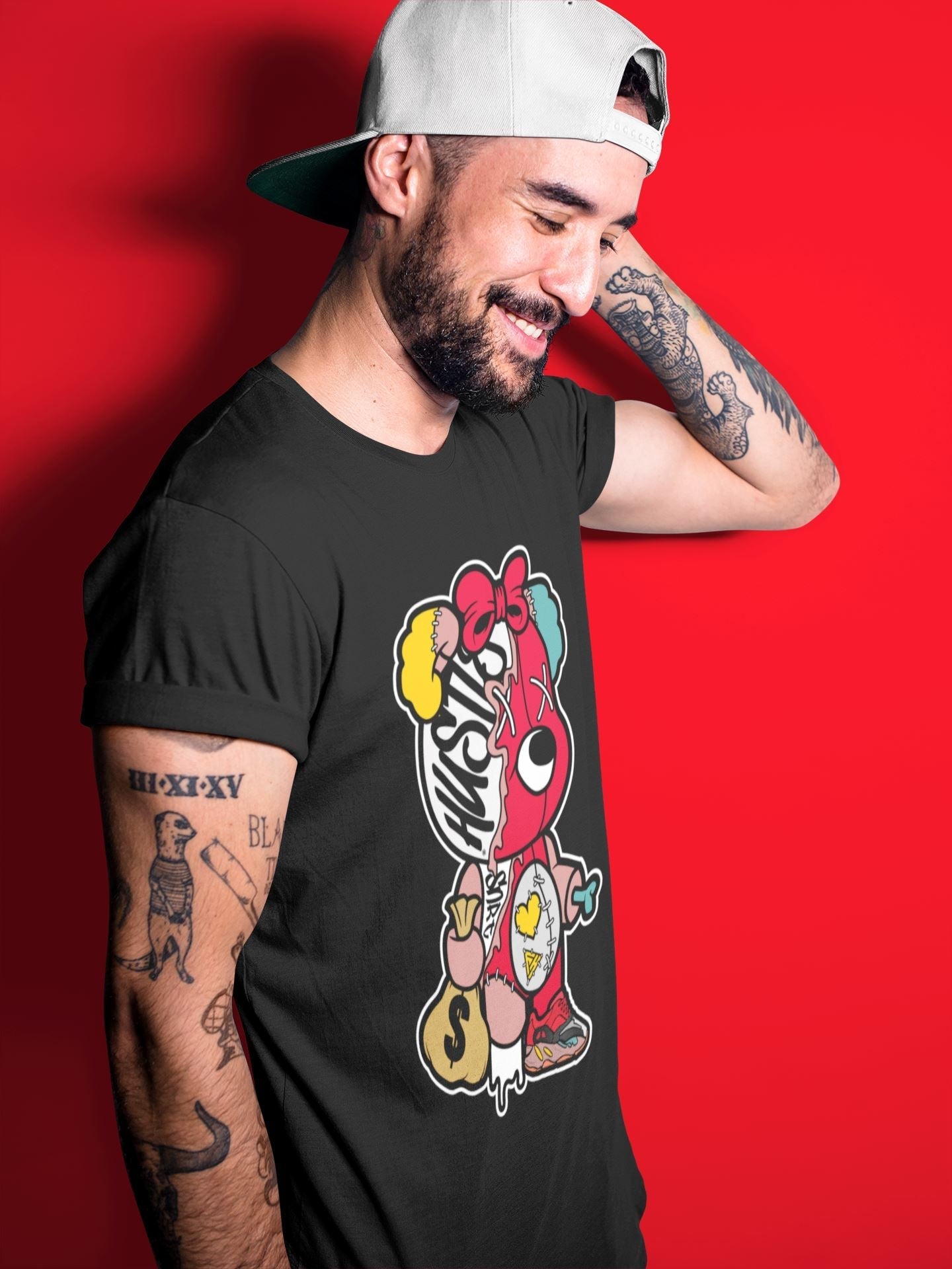 Yeezy 700 Hi-Res Red Shirt To Match Jordans Stitched Hustle Bear Sneaker Tees Yeezy 700 Hi-Res Red Drip Gear Zone Sneaker Matching Clothing Unisex Shirts