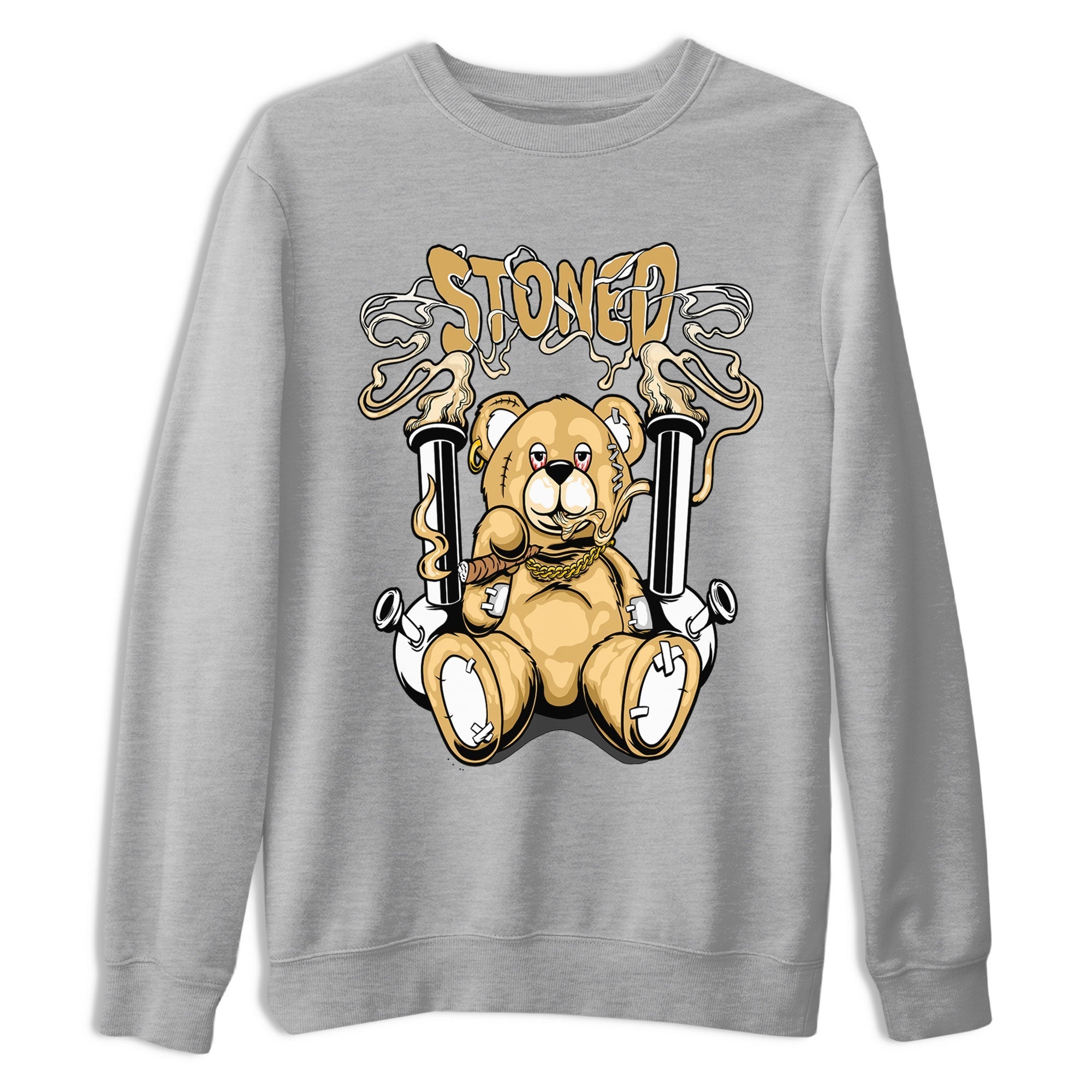Air Jordan 13 Wheat shirt to match jordans Stoned Bear sneaker matching t-shirt Jordan 13 Wheat SNRT Sneaker Release Tees Unisex Heather Grey 2 T-Shirt