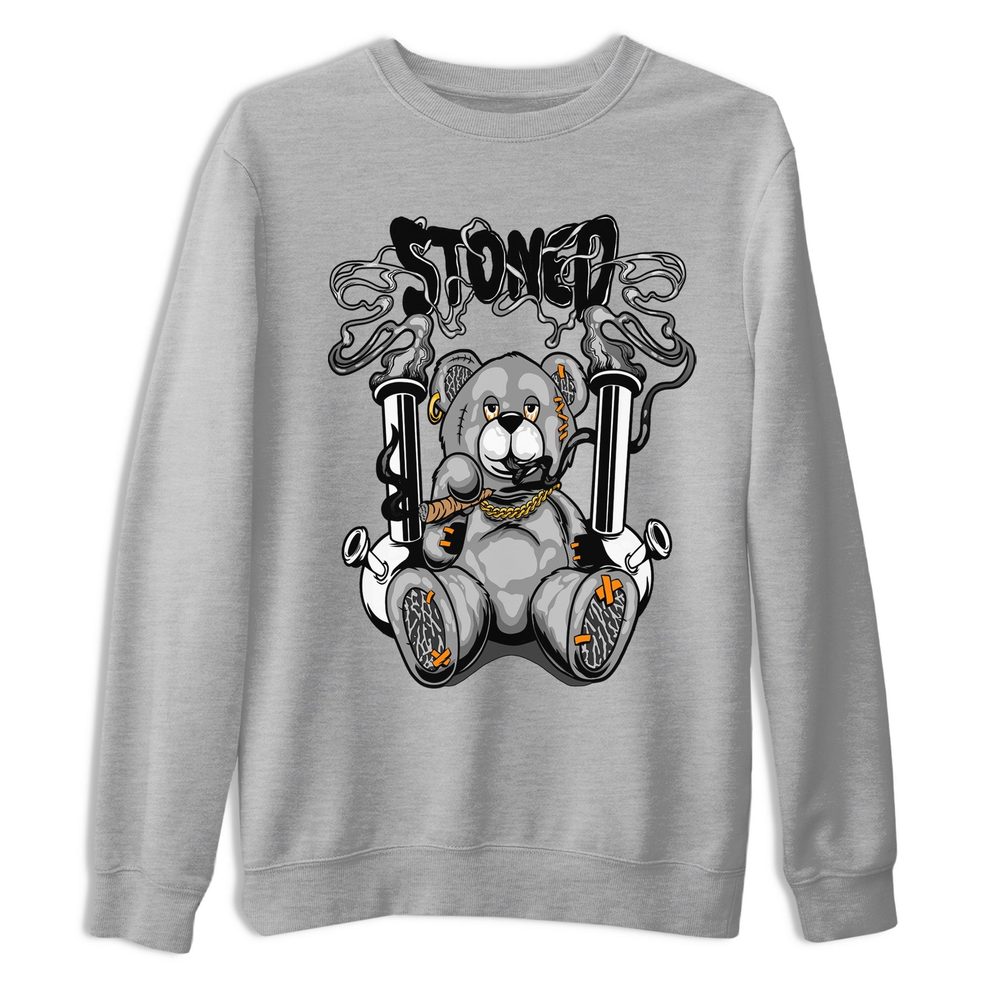 Air Jordan 3 Fear shirt to match jordans Stoned Bear sneaker matching t-shirt 3s Fear Drip Gear Zone Unisex Heather Grey 2 T-Shirt