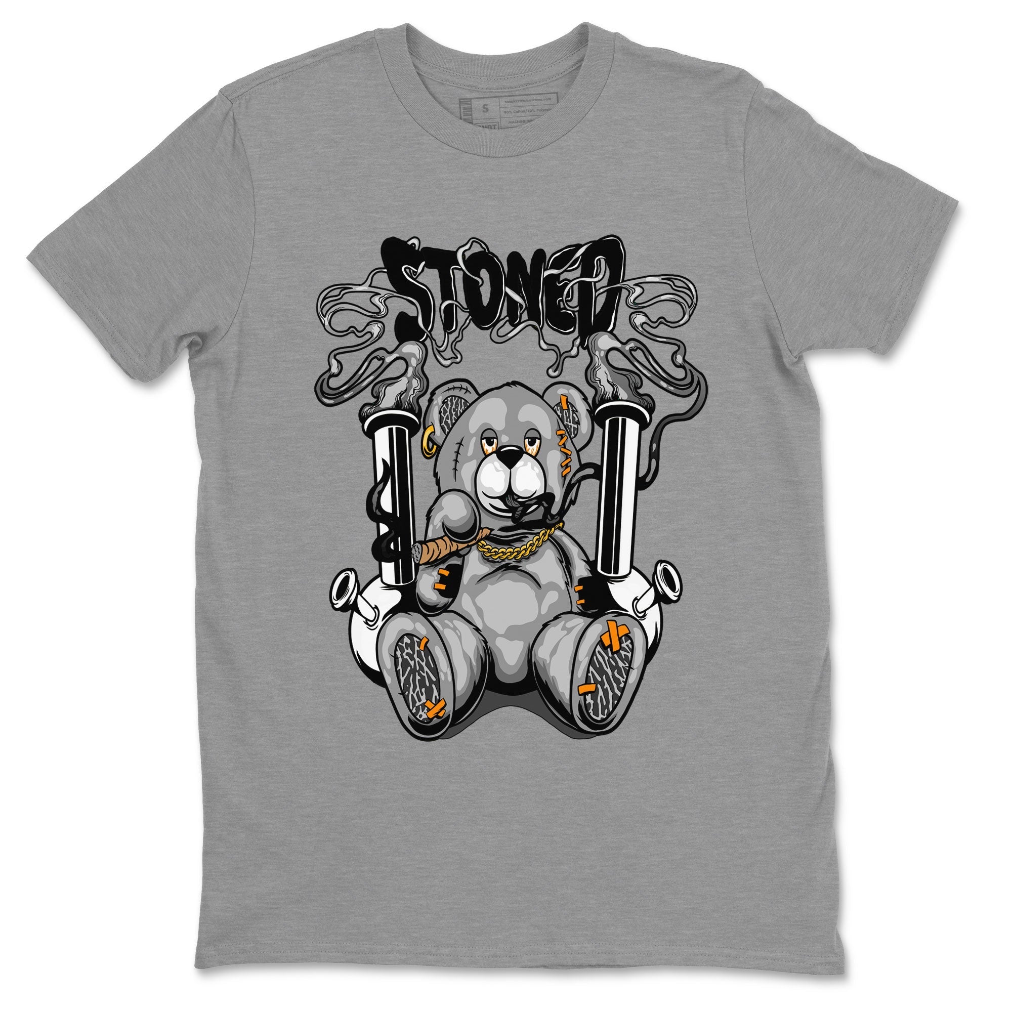 Air Jordan 3 Fear shirt to match jordans Stoned Bear sneaker matching t-shirt 3s Fear Drip Gear Zone Unisex Heather Grey 2 T-Shirt