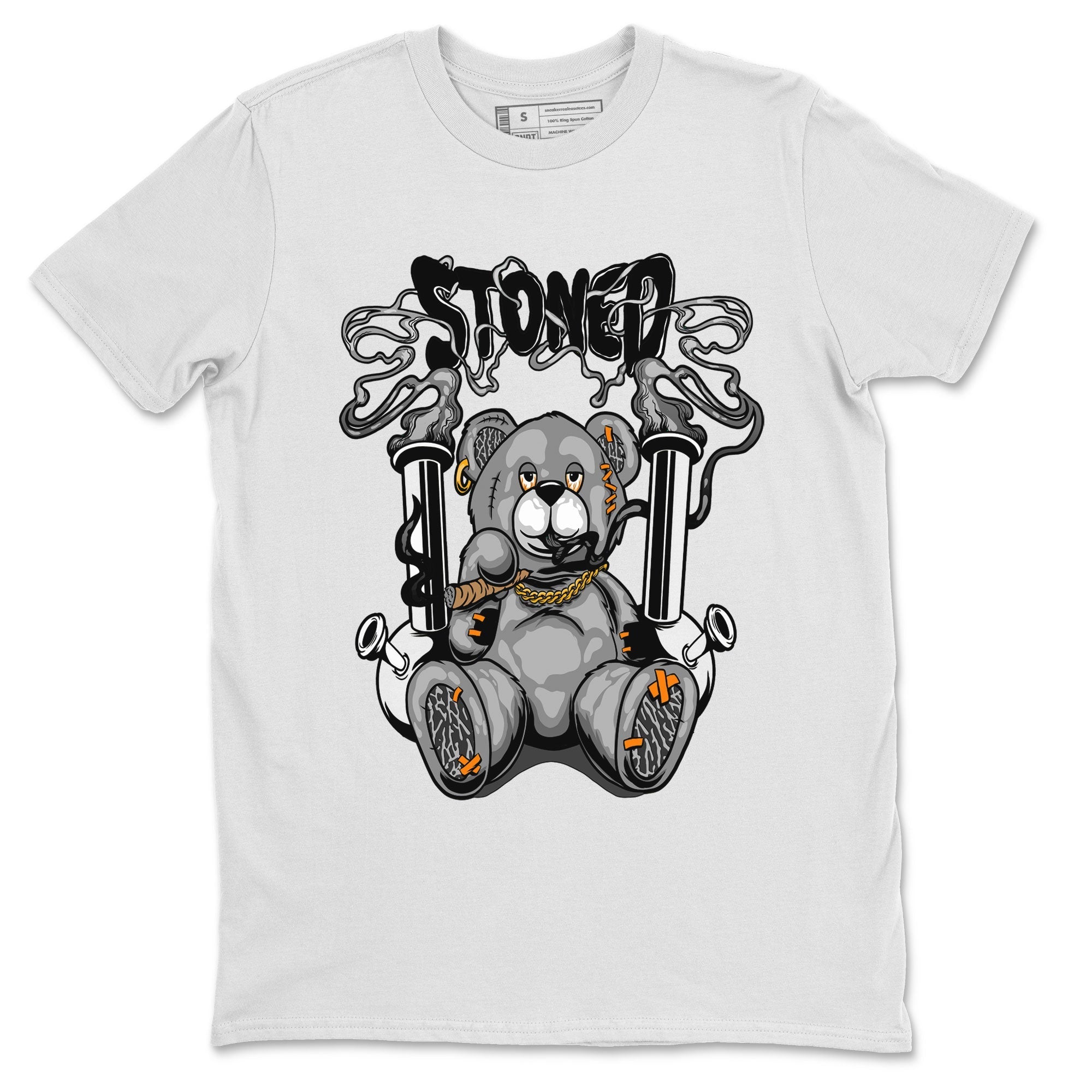 Air Jordan 3 Fear shirt to match jordans Stoned Bear sneaker matching t-shirt 3s Fear Drip Gear Zone Unisex White 2 T-Shirt