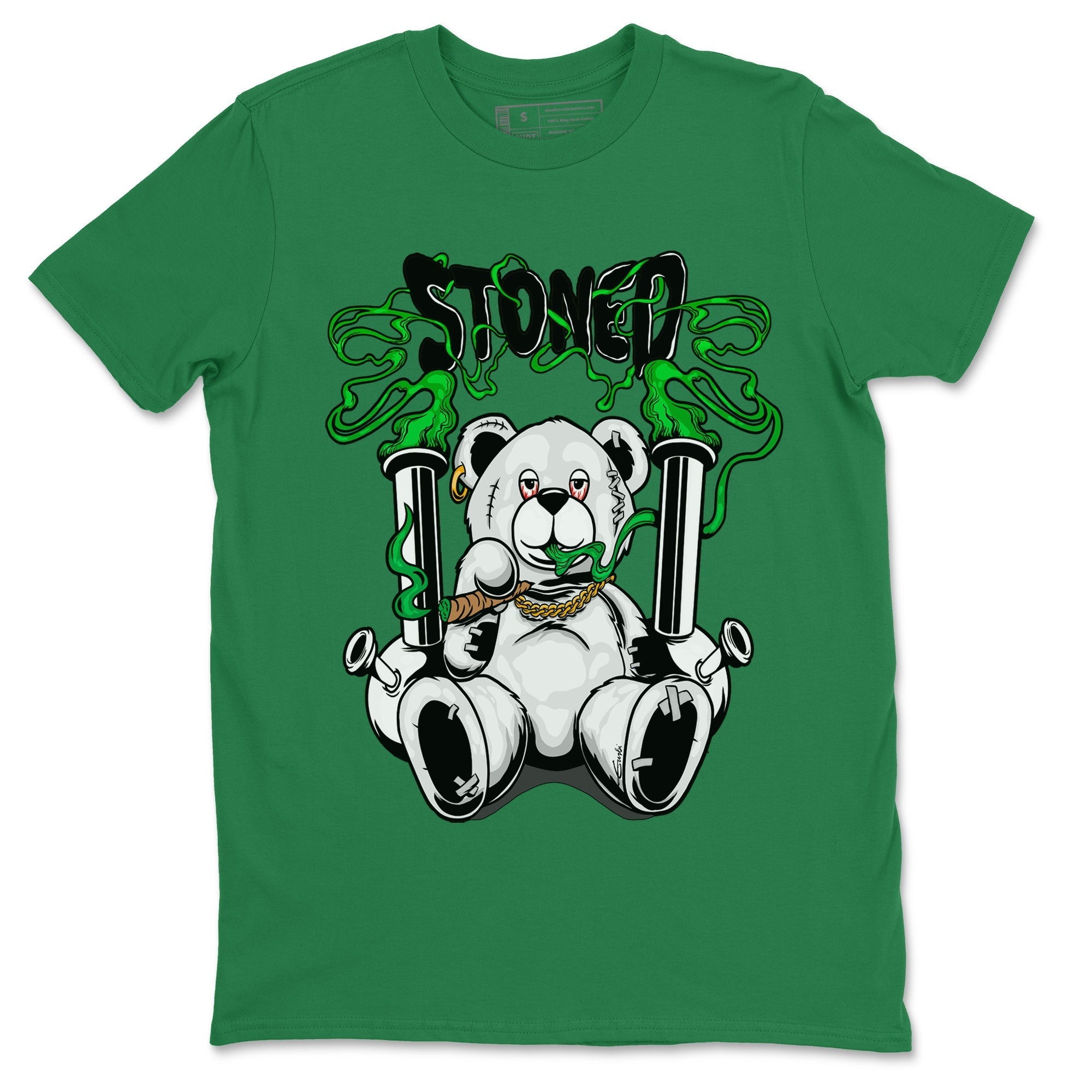 Air Jordan 1 Celtics Sneaker Match Tees Stoned Bear Streetwear Sneaker Shirt Air Jordan 1 Lucky Green Celtics Tees Unisex Shirts Kelly Green 2