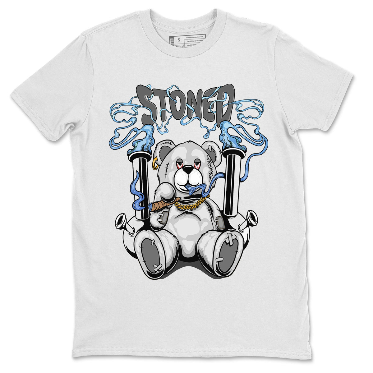 Air Jordan 11 White Cement Sneaker Match Tees Stoned Bear Streetwear Sneaker Shirt Air Jordan 11 Cement Grey Sneaker Release Tees Unisex Shirts White 2